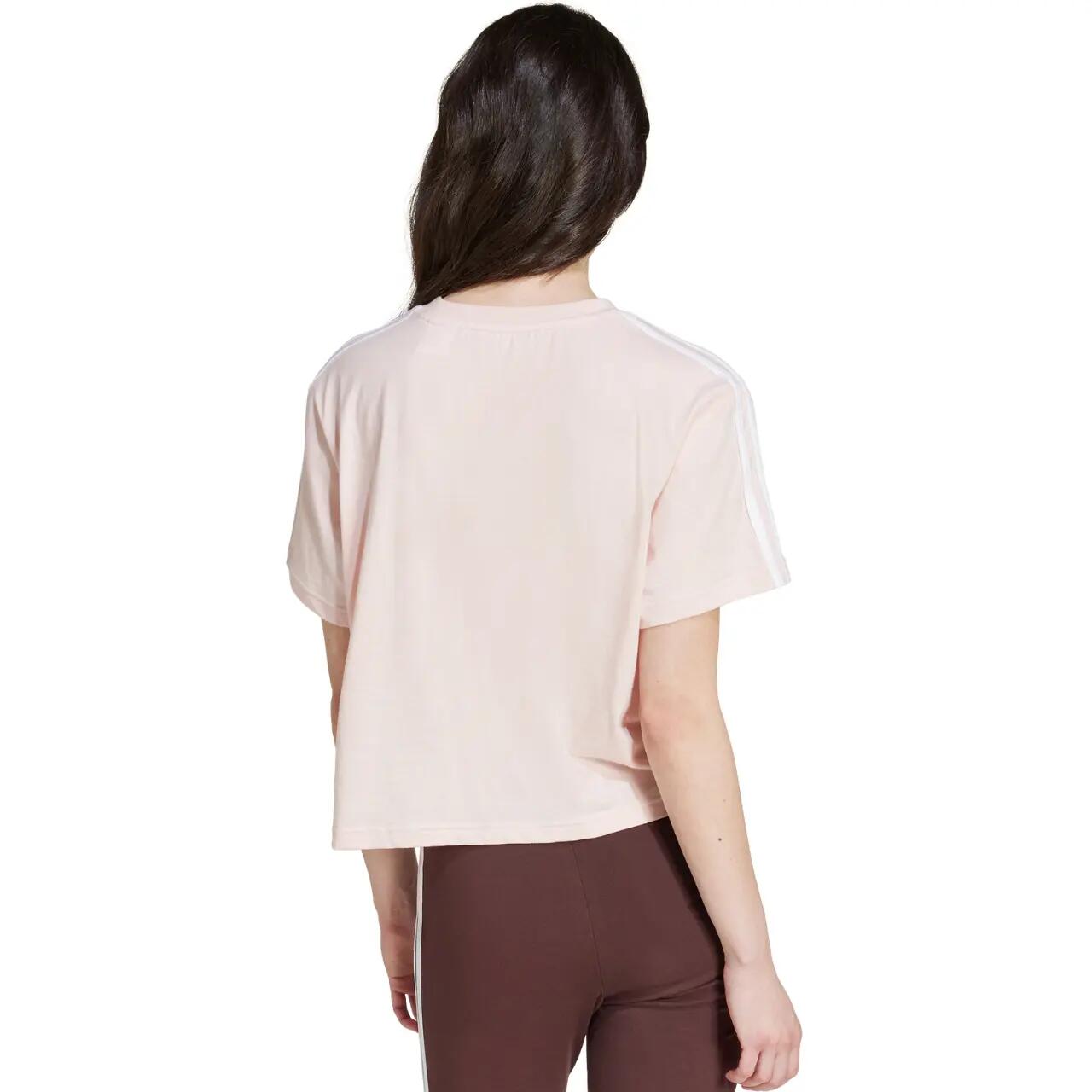 Camiseta de mujer adidas Essentials 3-Stripes Single Jersey Crop Top 3/5