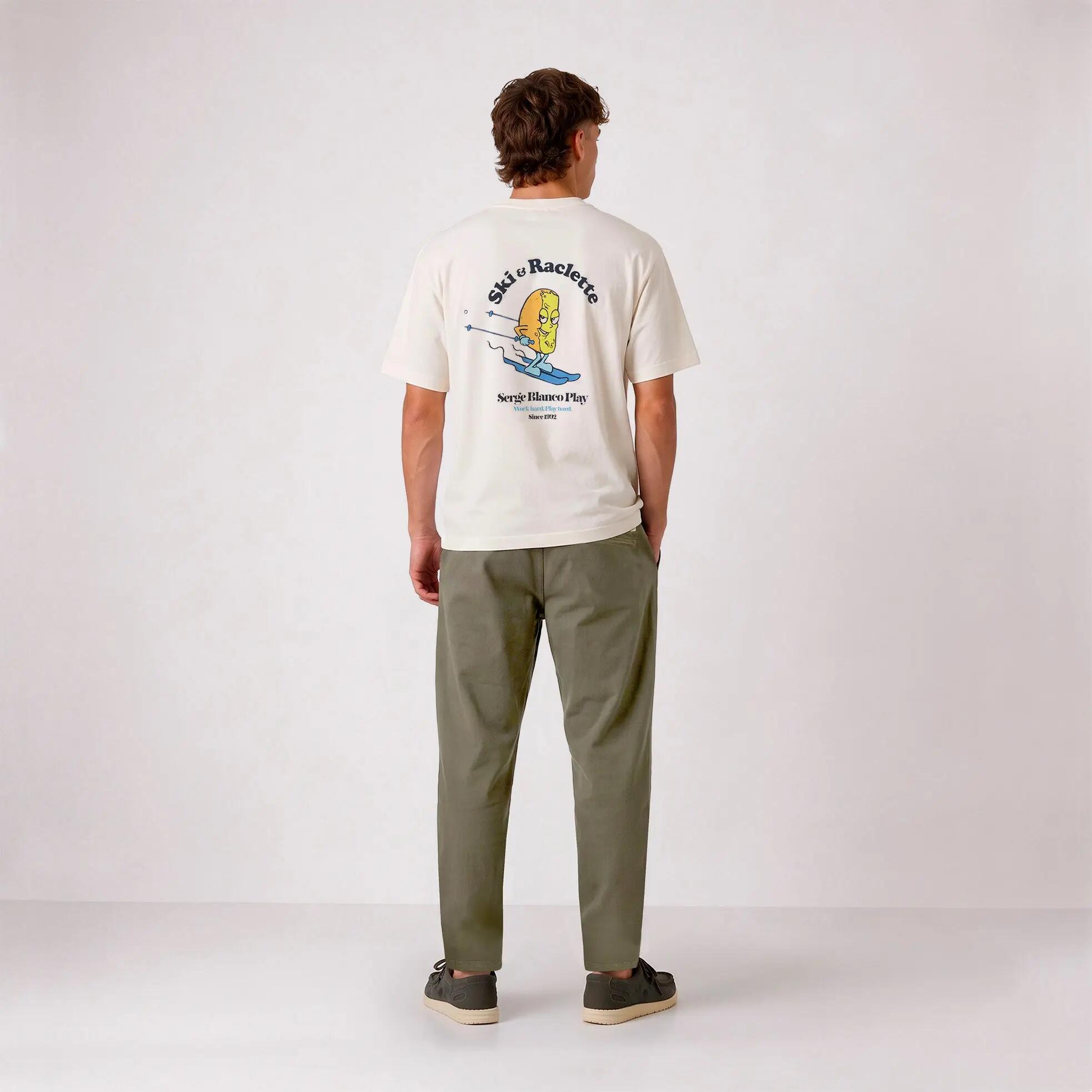 T-shirt manches courtes coton blanc Ski & Raclette SBPLAY 6/6
