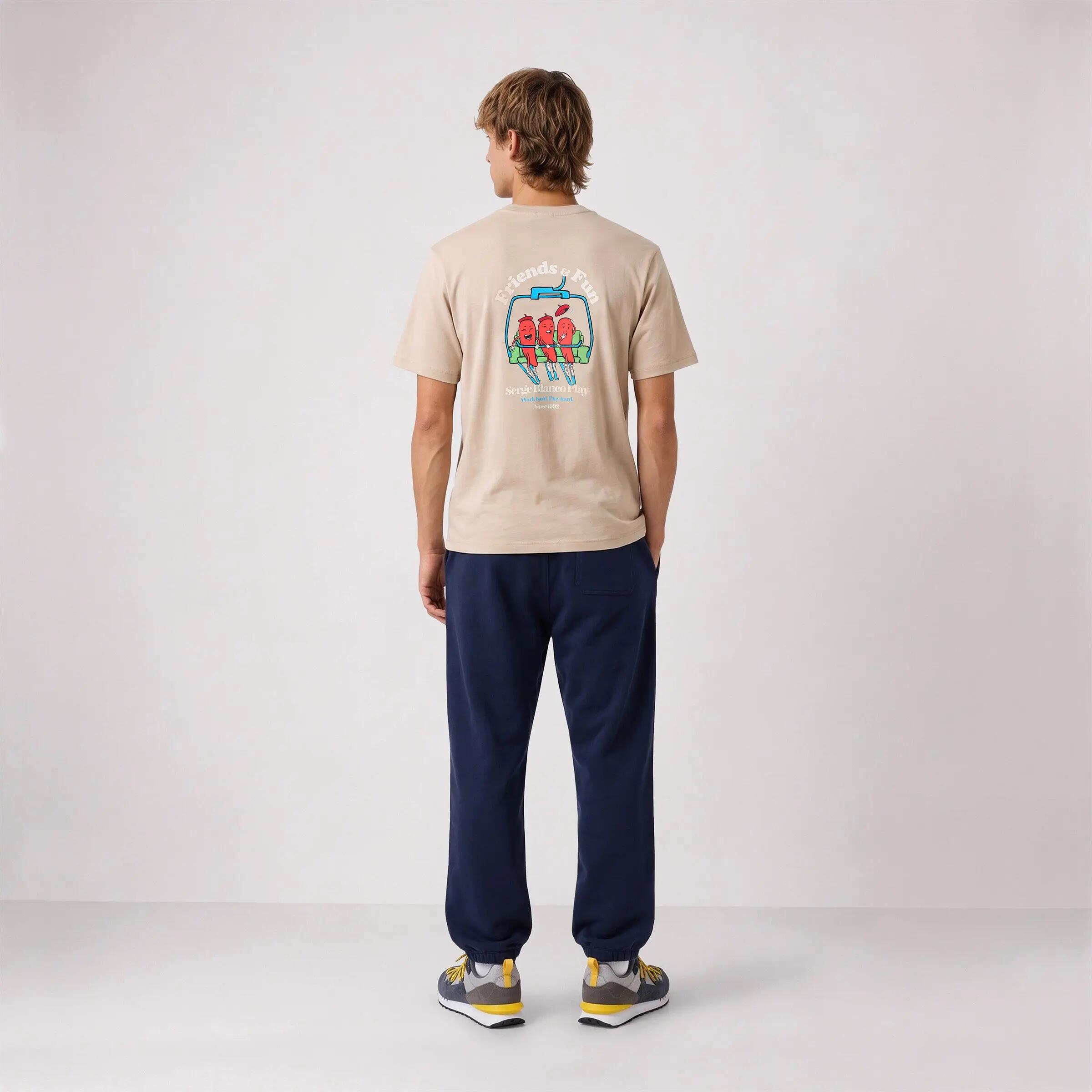 T-shirt manches courtes coton beige sable Friends & Fun SBPLAY 6/6