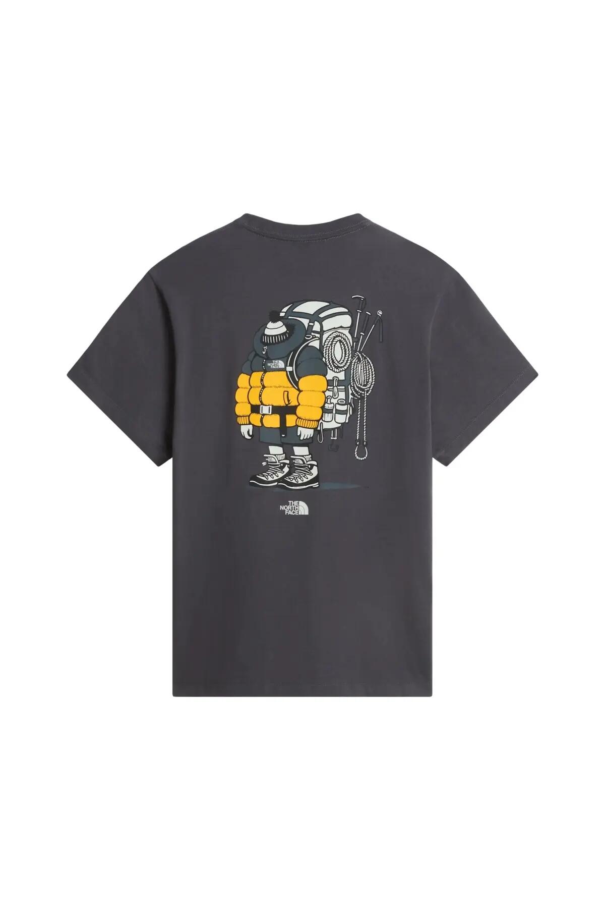 Camiseta Gris The Noth Face Gear Up Get Out Anthracite Grey de Estilo Relajado 4/5