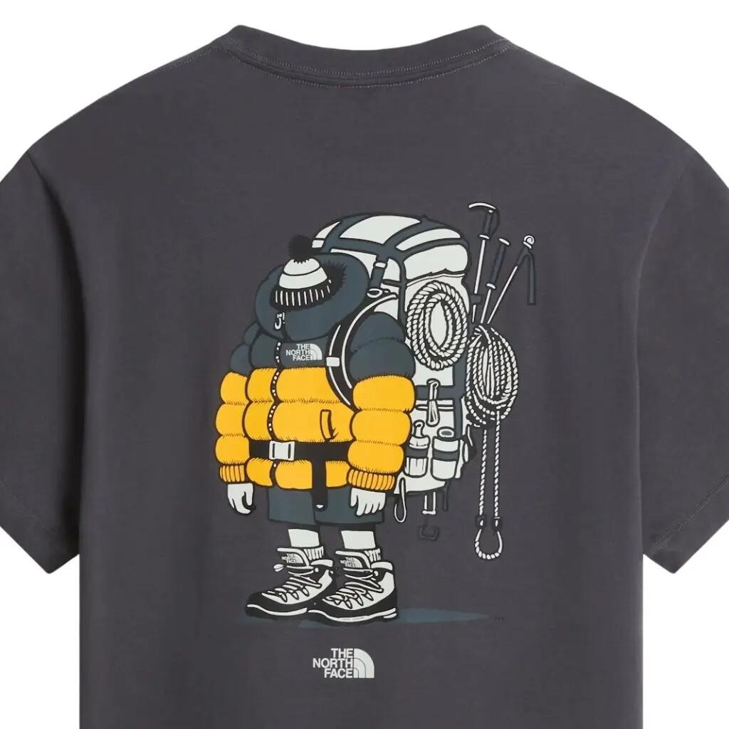 Camiseta Gris The Noth Face Gear Up Get Out Anthracite Grey de Estilo Relajado 3/5
