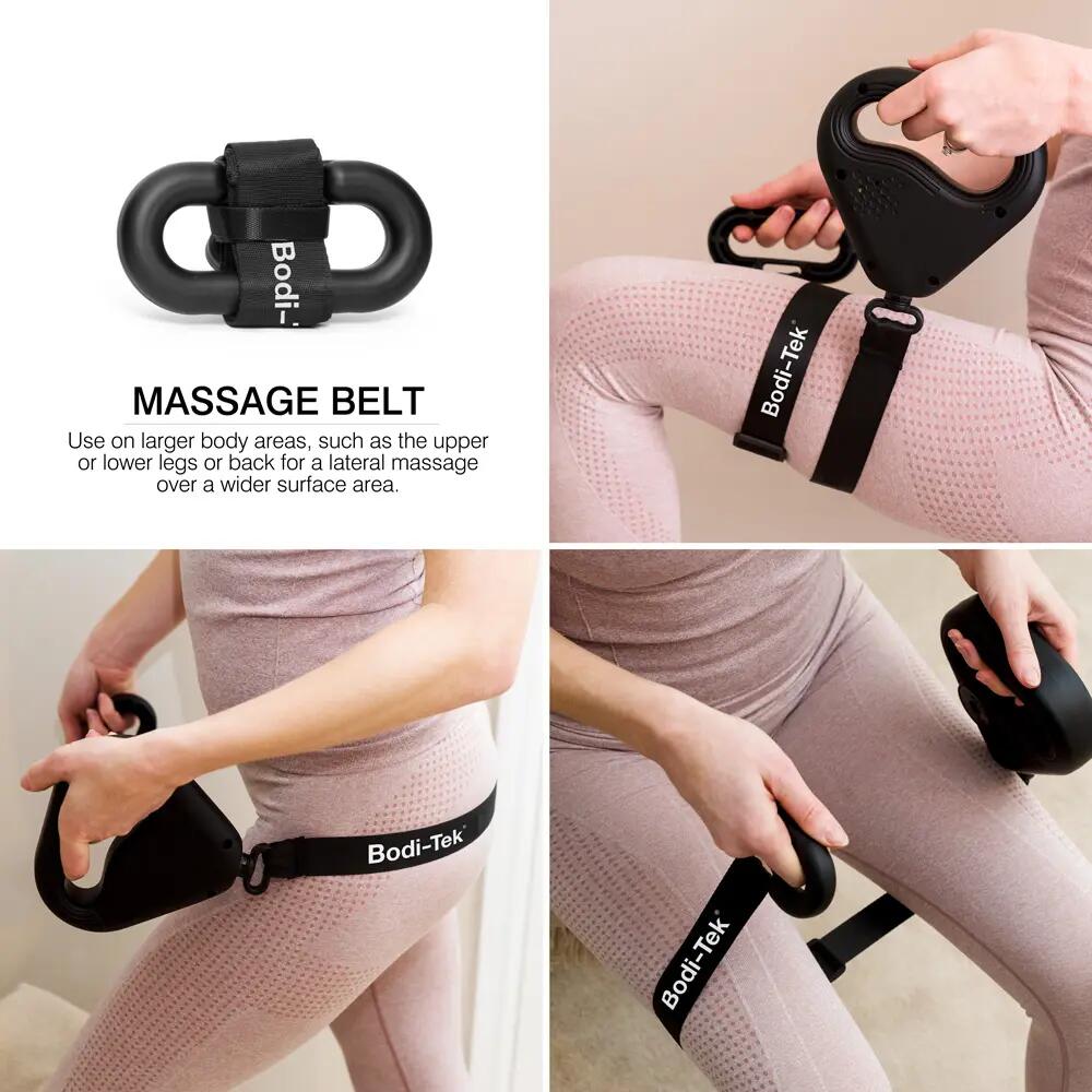 Bodi-Tek Sports Percussion Massage Gun with Lateral Action Massage Belt 9/12