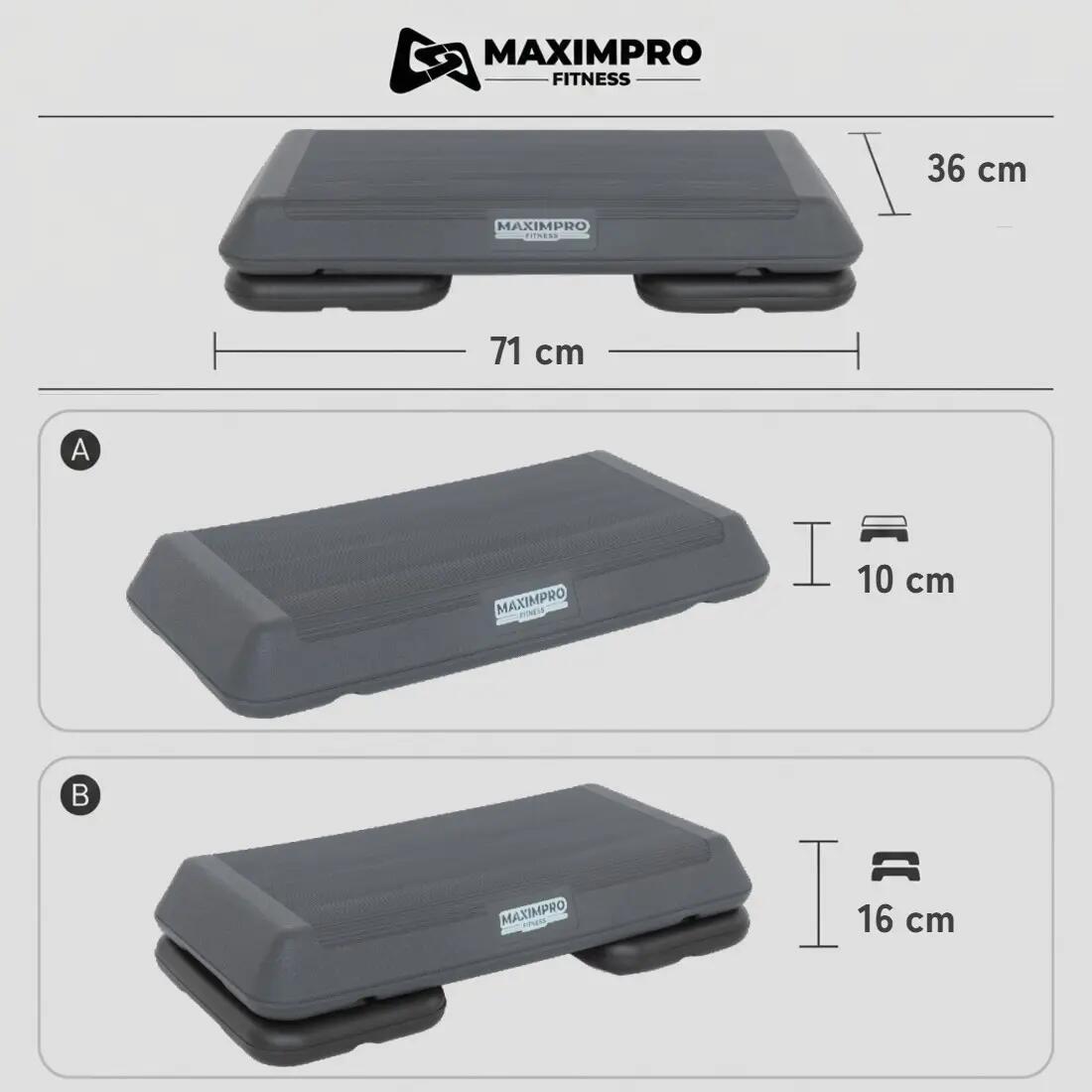 Step de Aerobic Maximpro Marty Rosa Altura Regulable 10-16 cm 3/8