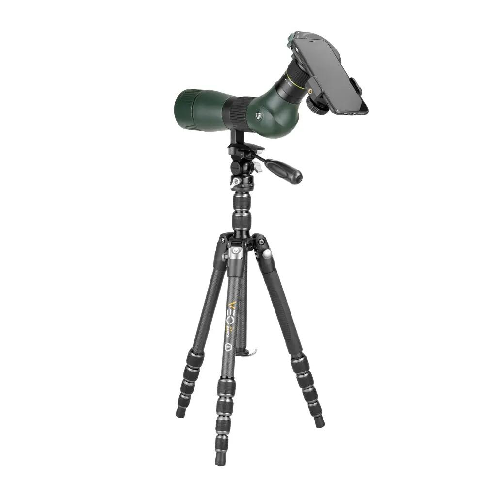 Tripé viagem carbono cabeça telescópio Vanguard Veo 3T 235CP 5/7
