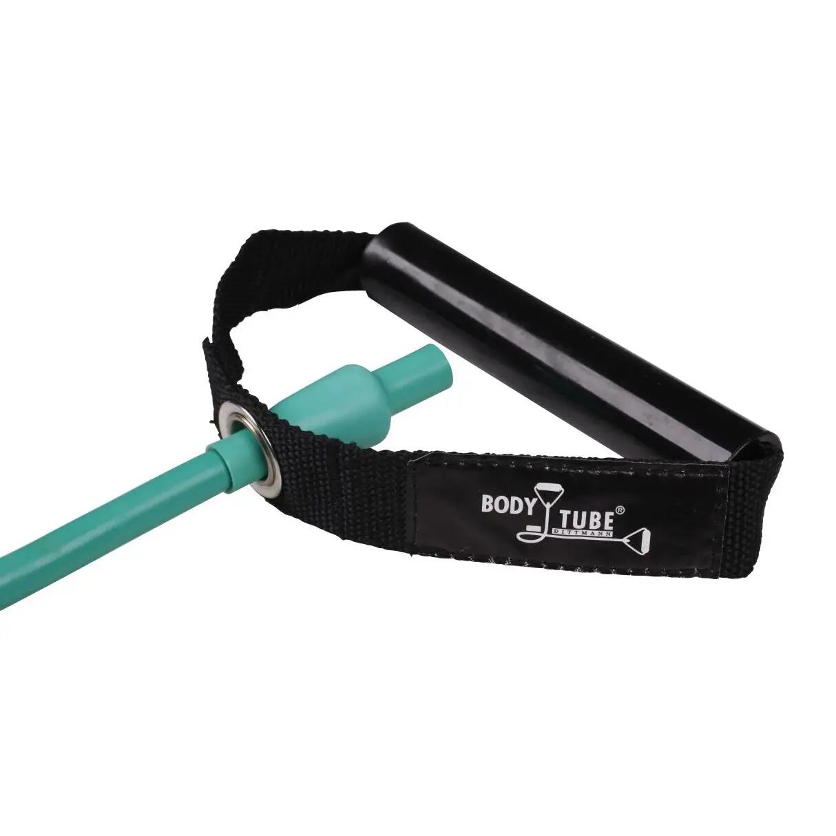 Body-tube - fitness - plastic handvatten - middle - groen/blauw 3/3