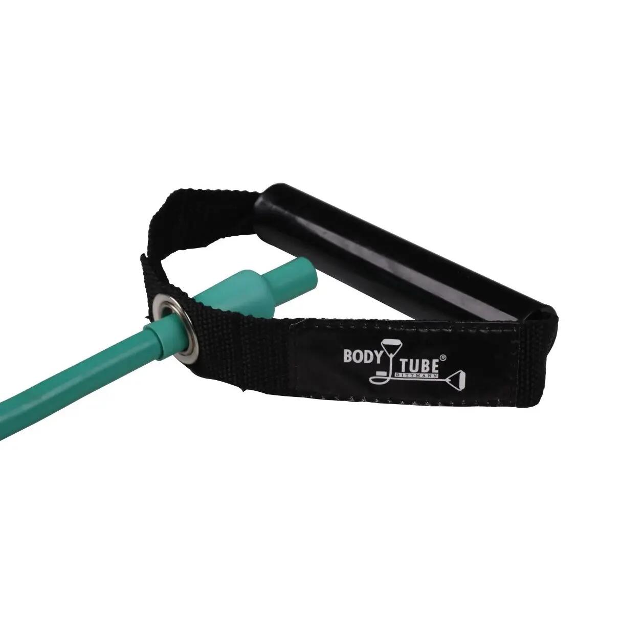 Body-tube - fitness - plastic handvatten - middle - groen/blauw 2/3