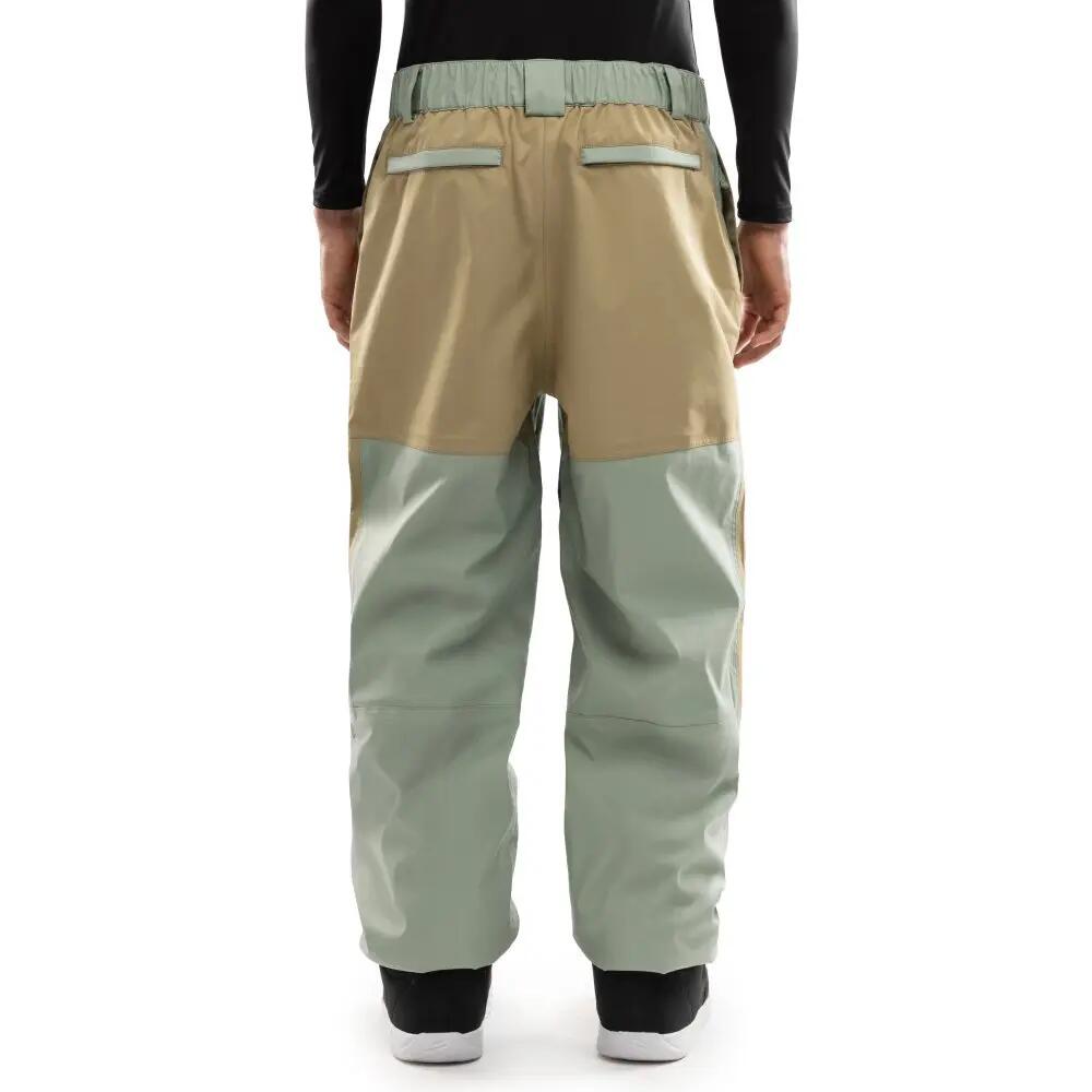 Pantalon de snowboard oversize homme P4 Yama Olive Green Vert 2/8
