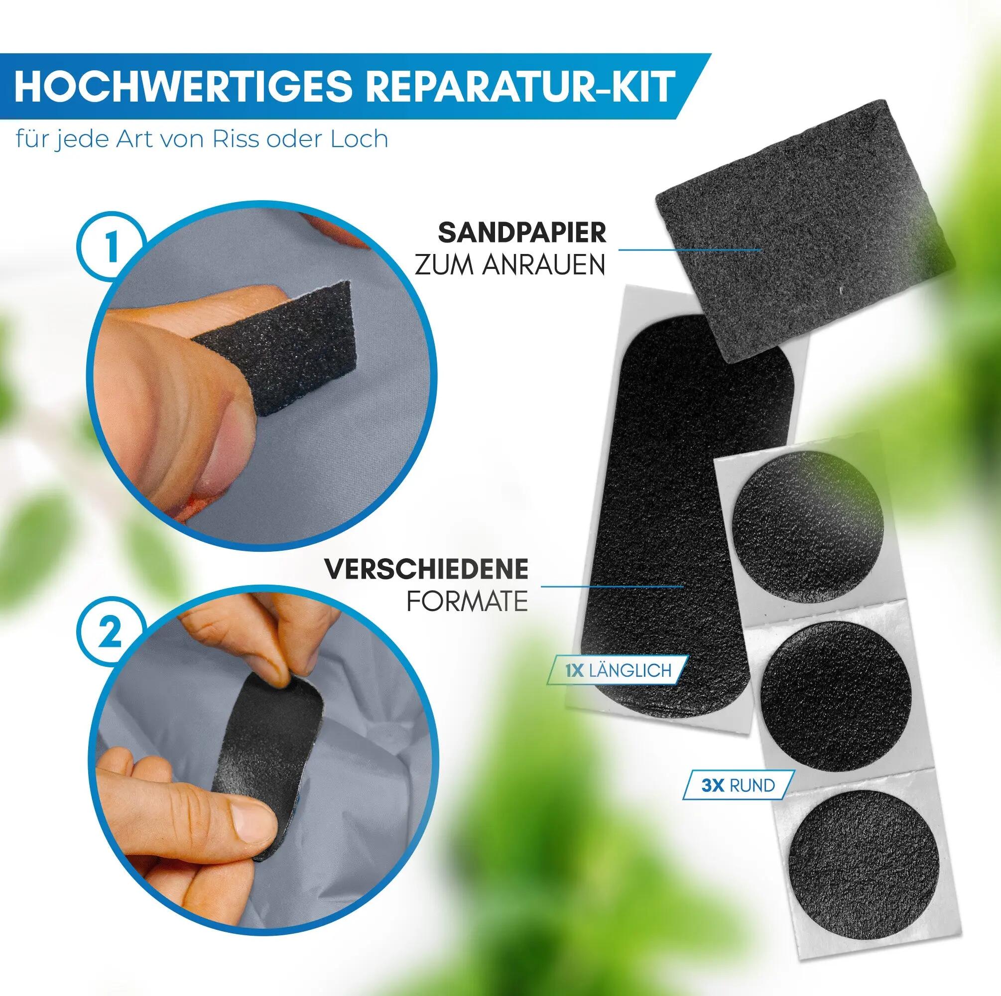 Camping Isomatte 2 Personen aufblasbar mit Fußpumpe 10 cm 208 x 140 cm Vikja 5/9
