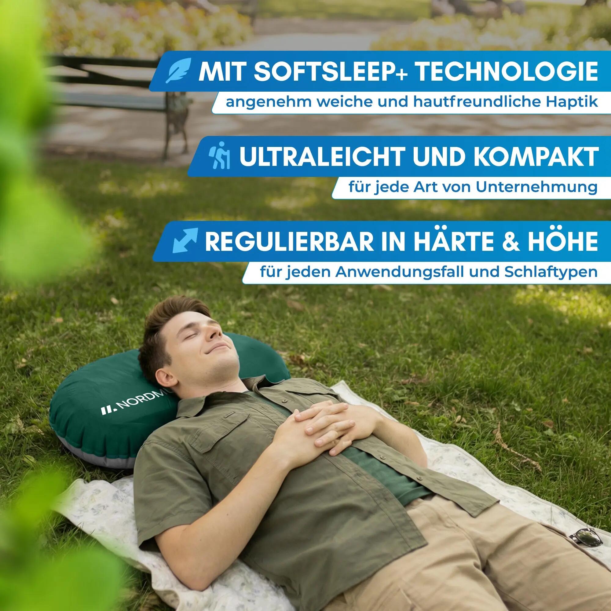 Camping-Reisekissen, aufblasbar, ultraleicht, memory foam, Rago 7/7