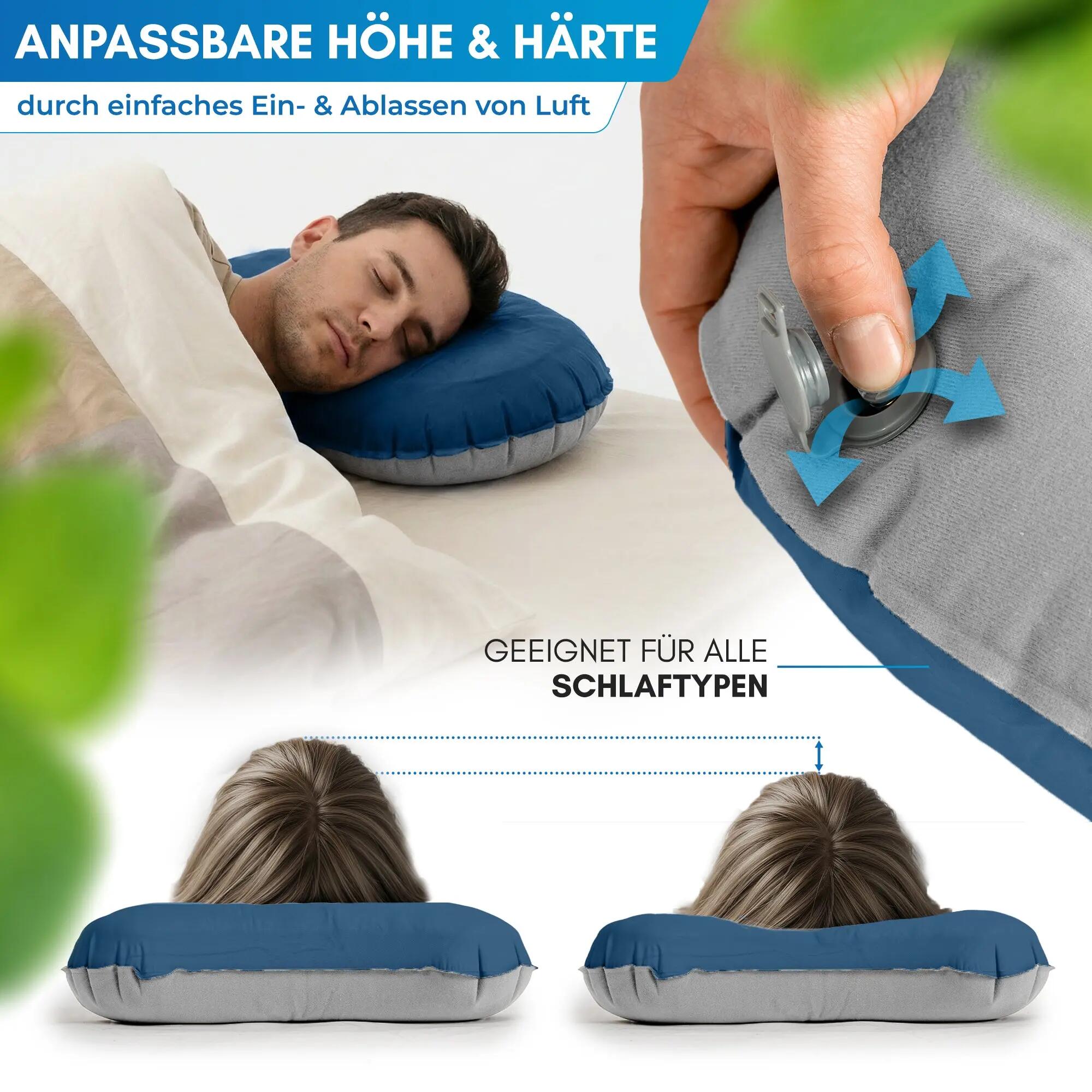 Camping-Reisekissen, aufblasbar, ultraleicht, Memory Foam, Rago 6/7