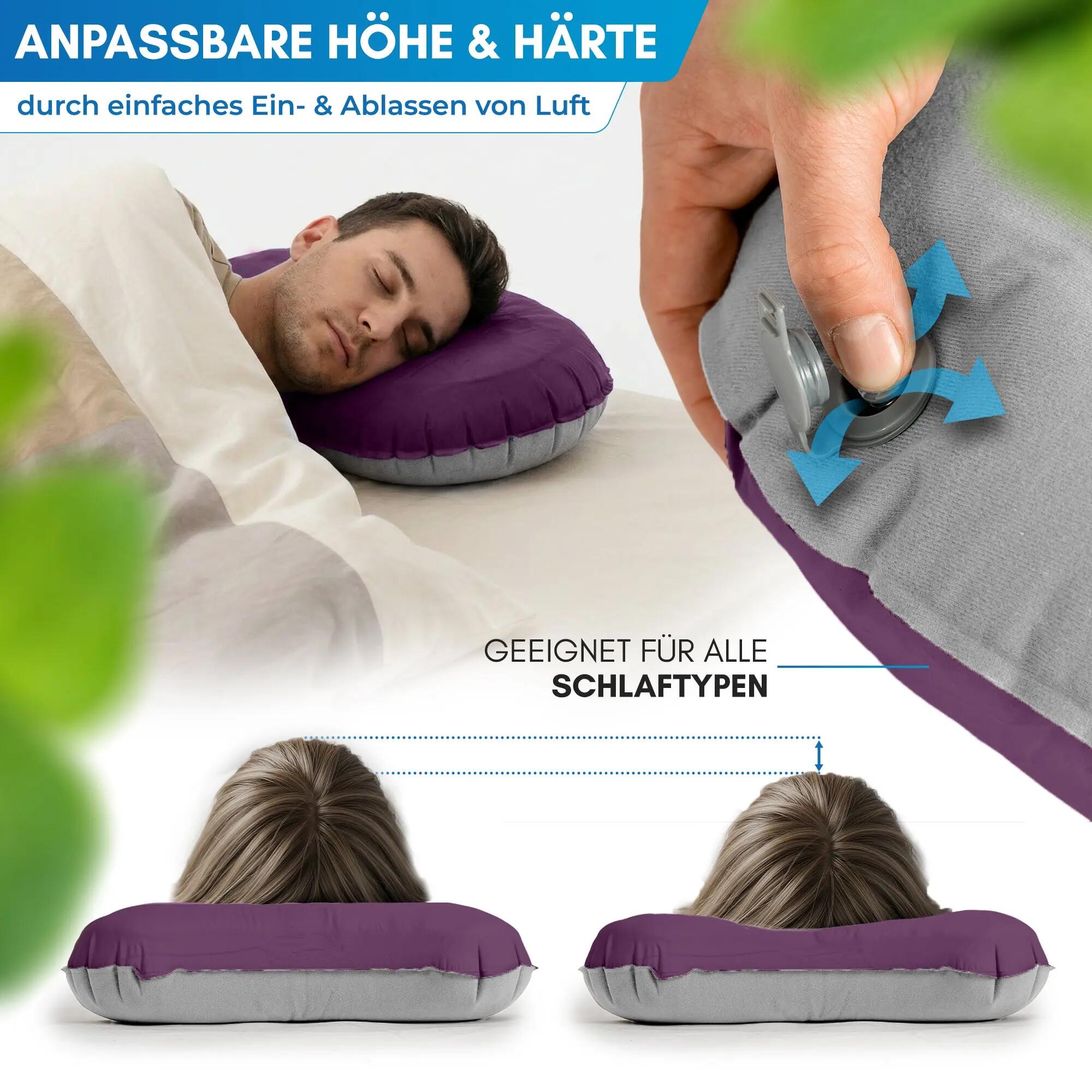 Camping-Reisekissen - aufblasbar, ultraleicht, Memory Foam - Rago 6/7