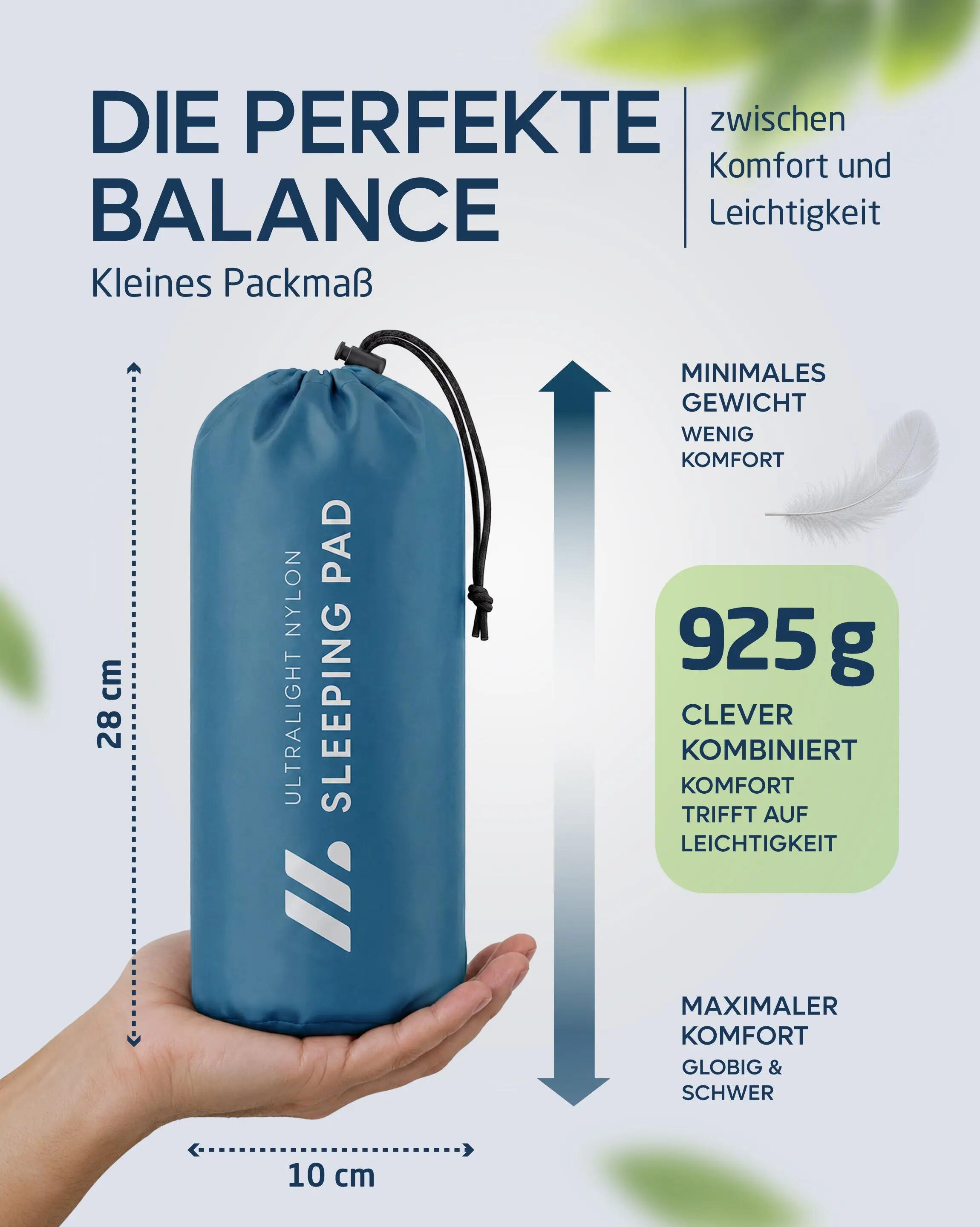 Camping-isomatte, aufblasbar, mit Fußpumpe, 10 cm, veo 3/7