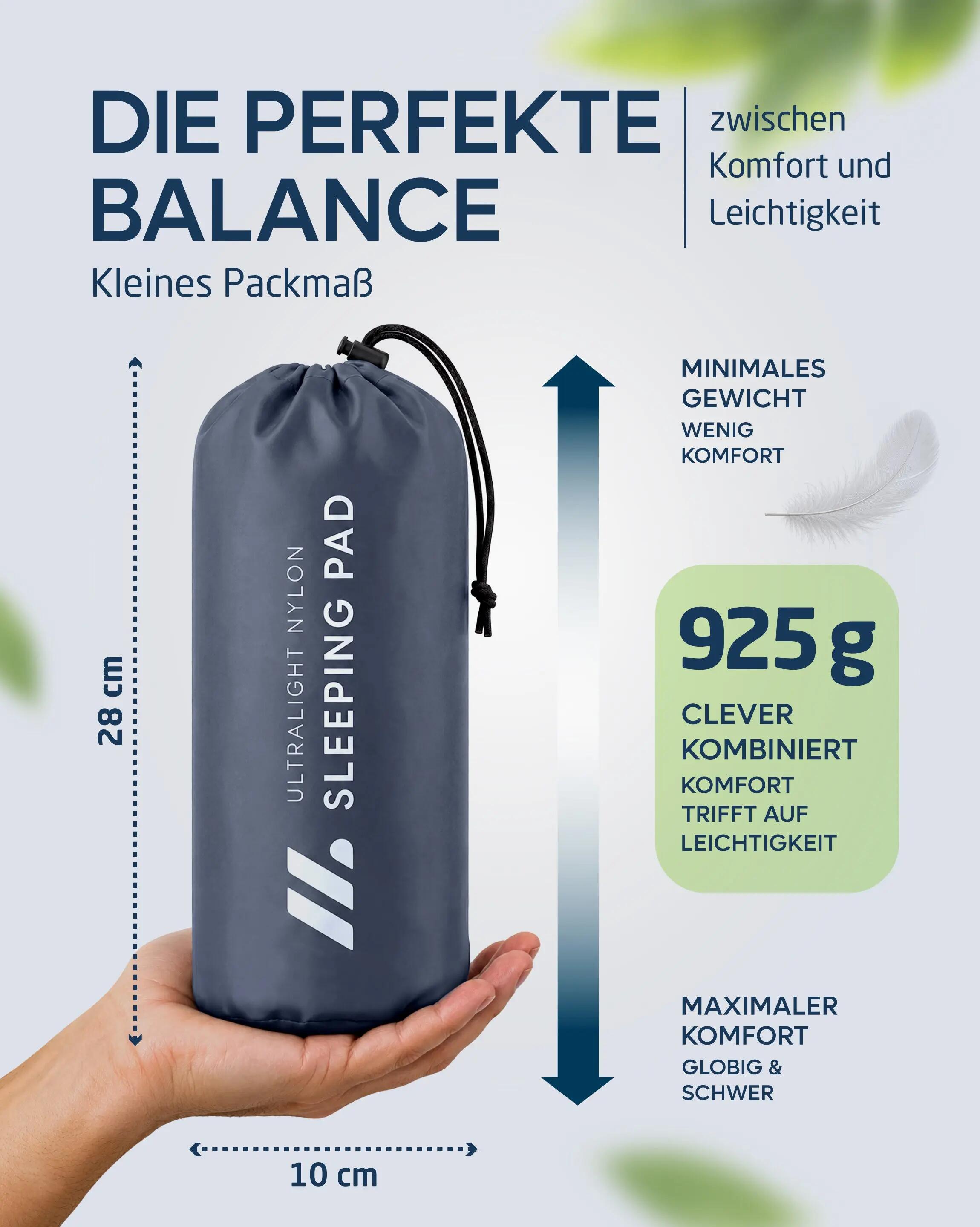 Camping-Isomatte, aufblasbar mit Fußpumpe, 10 cm, 190 x 70 cm, Veo 3/7