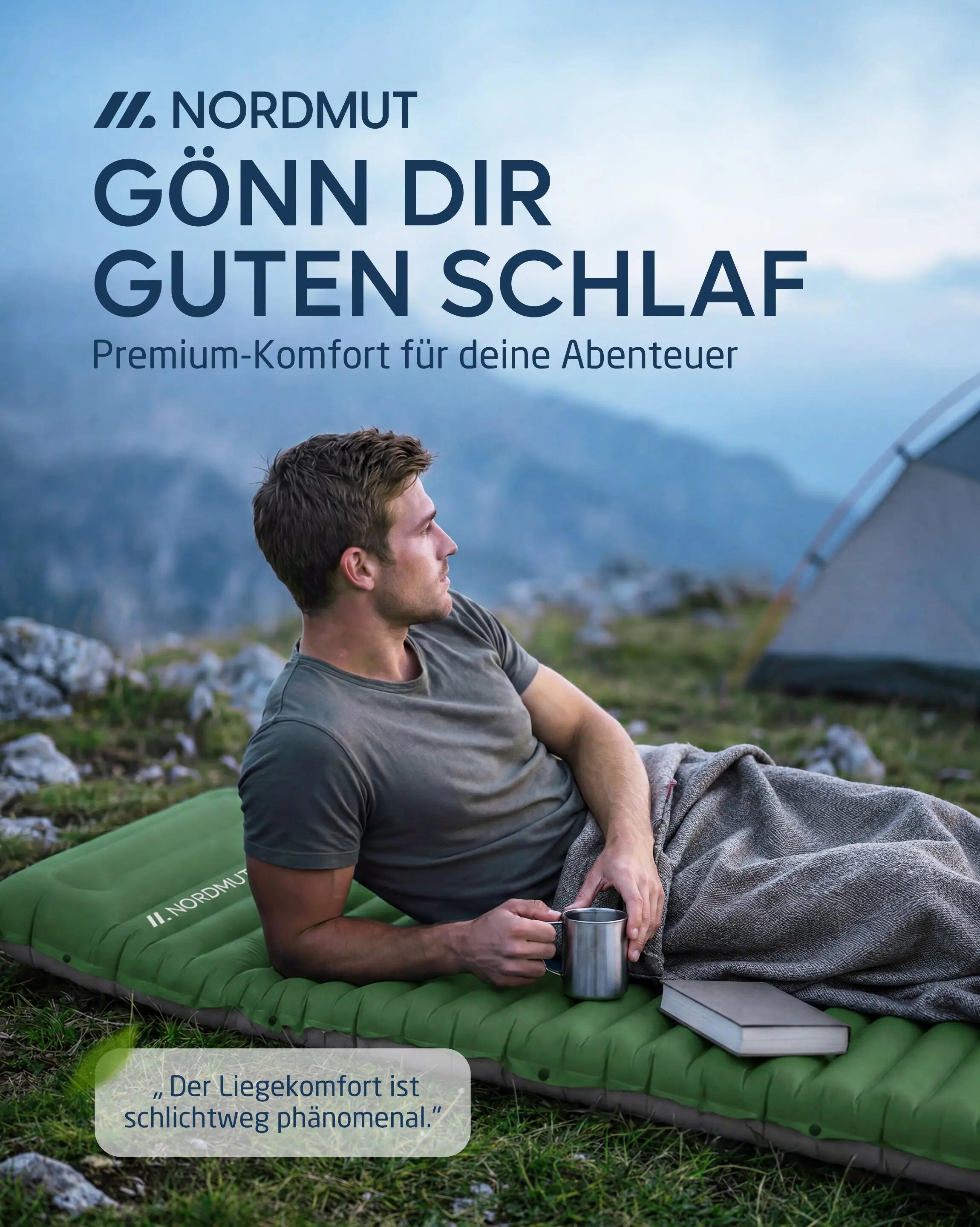 Camping - aufblasbare isomatte mit fußpumpe - 10 cm - veo 2/7