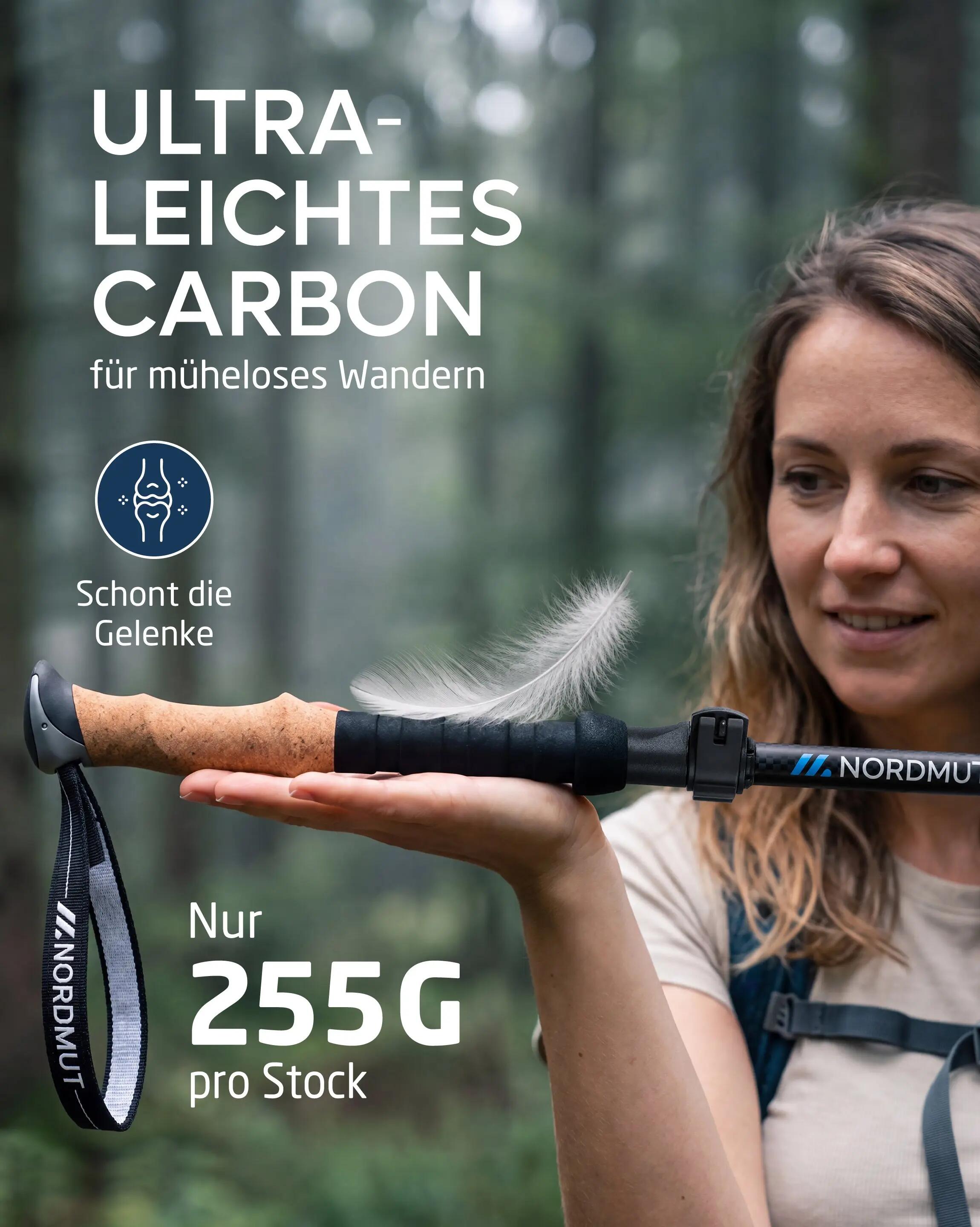 Wandern - faltstöcke - aluminium, korkgriff, quick-lock - akka 4/9