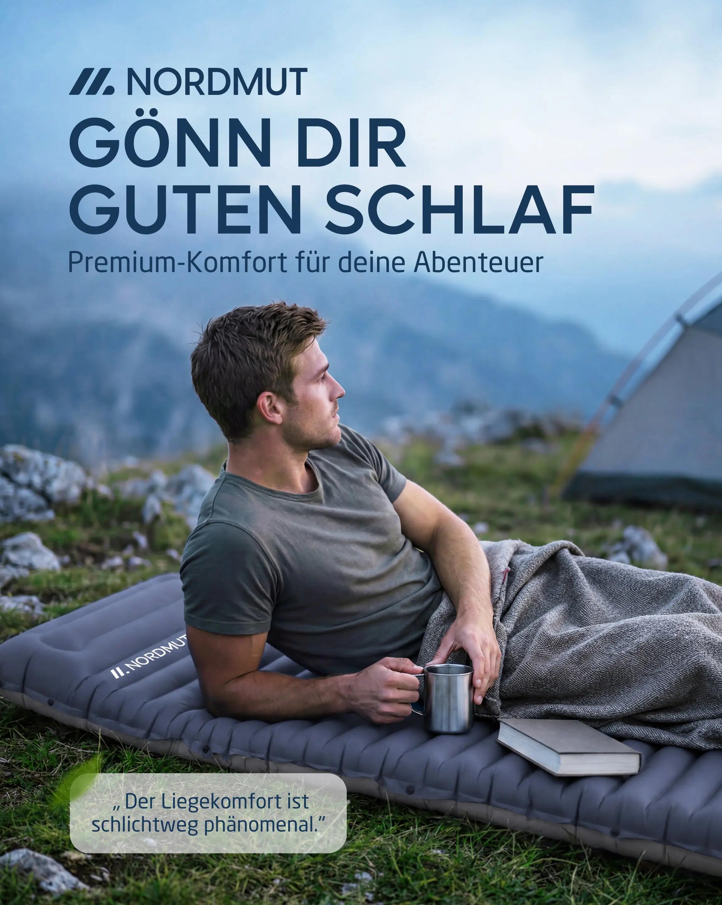 Camping-Isomatte, aufblasbar mit Fußpumpe, 10 cm, 190 x 70 cm, Veo 2/7