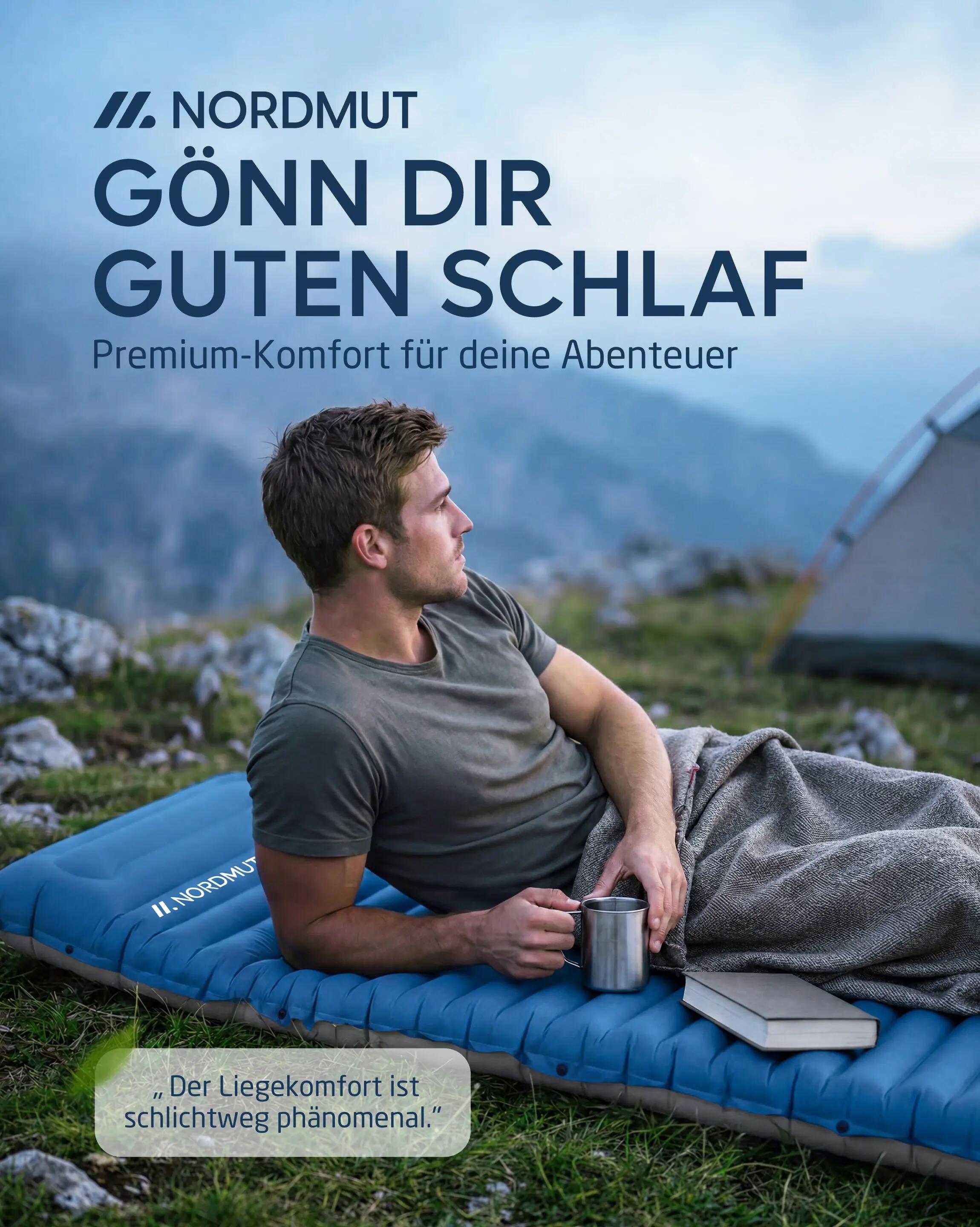Camping-isomatte, aufblasbar, mit Fußpumpe, 10 cm, veo 2/7