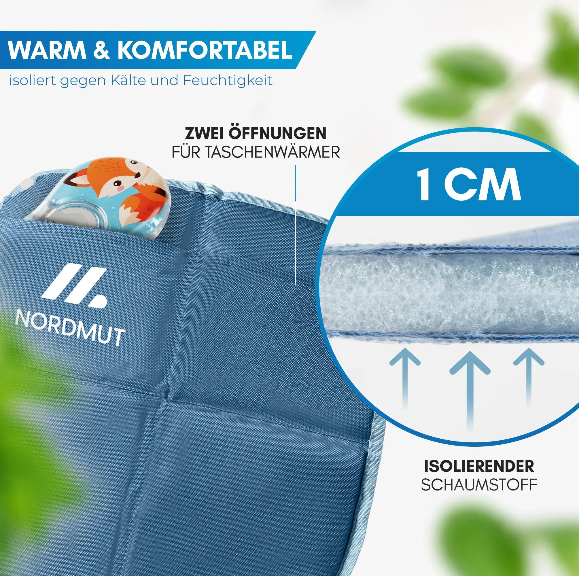 Kinder Sitzkissen faltbar wasserabweisend 35 x 35 cm mit Karabiner Ylläs 3/7