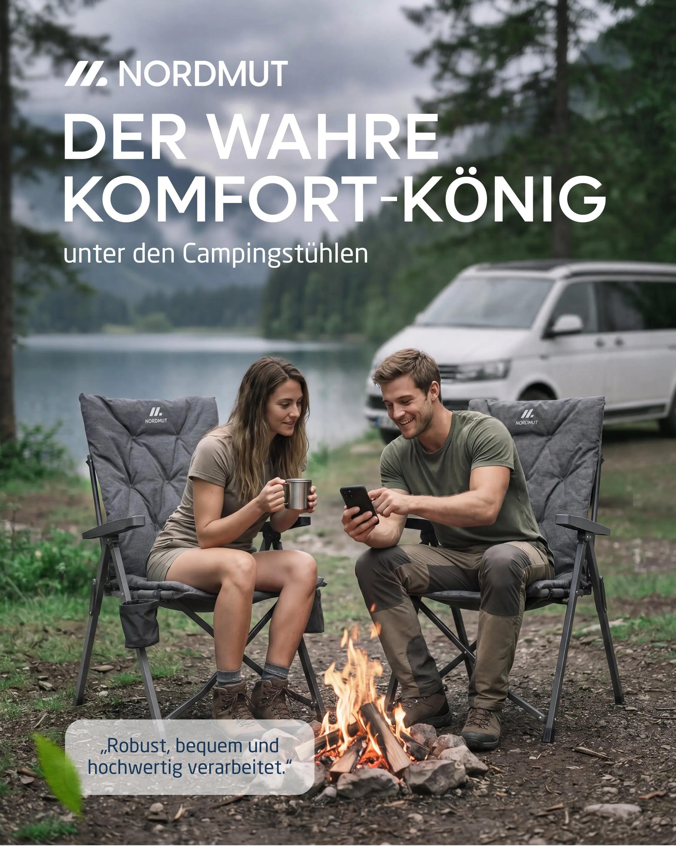 Camping klappsessel, gepolstert, 4-fach verstellbar, Ounas 4/7