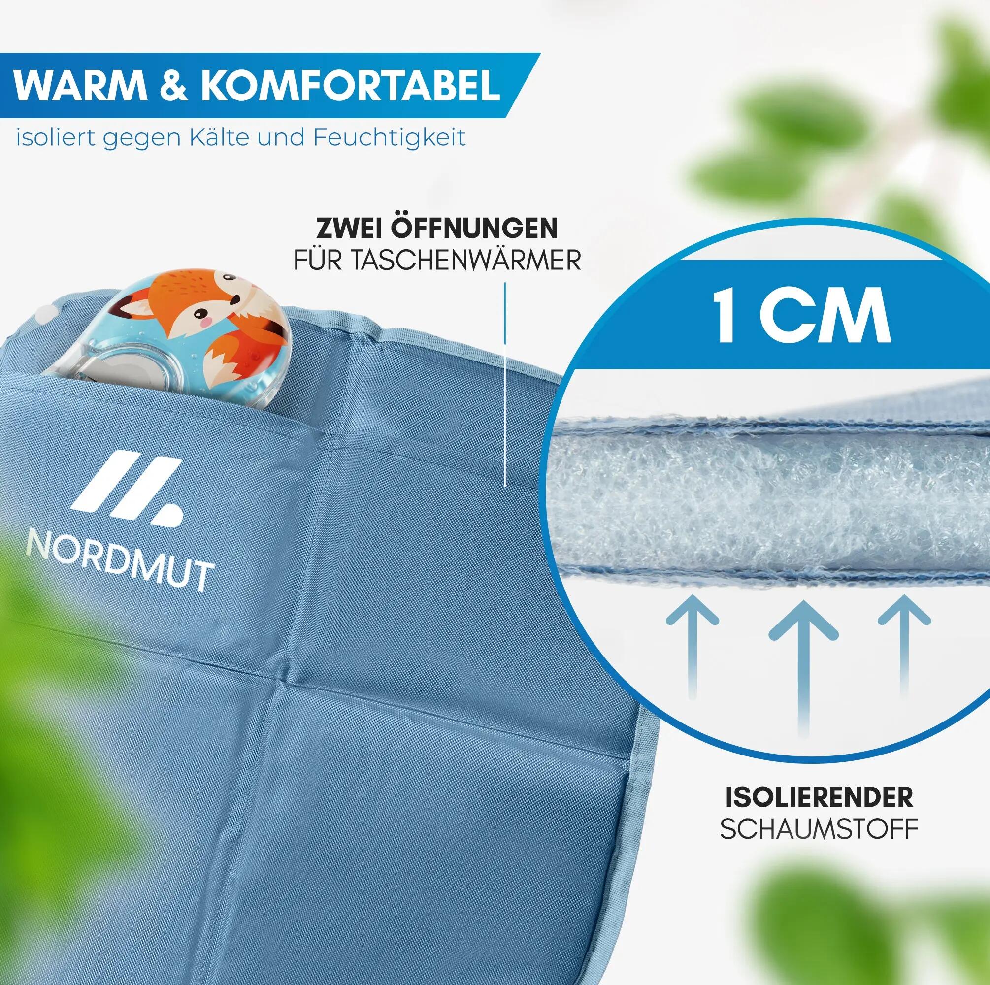 Kinder Sitzkissen faltbar wasserabweisend 35 x 35 cm mit Karabiner Ylläs 3/7