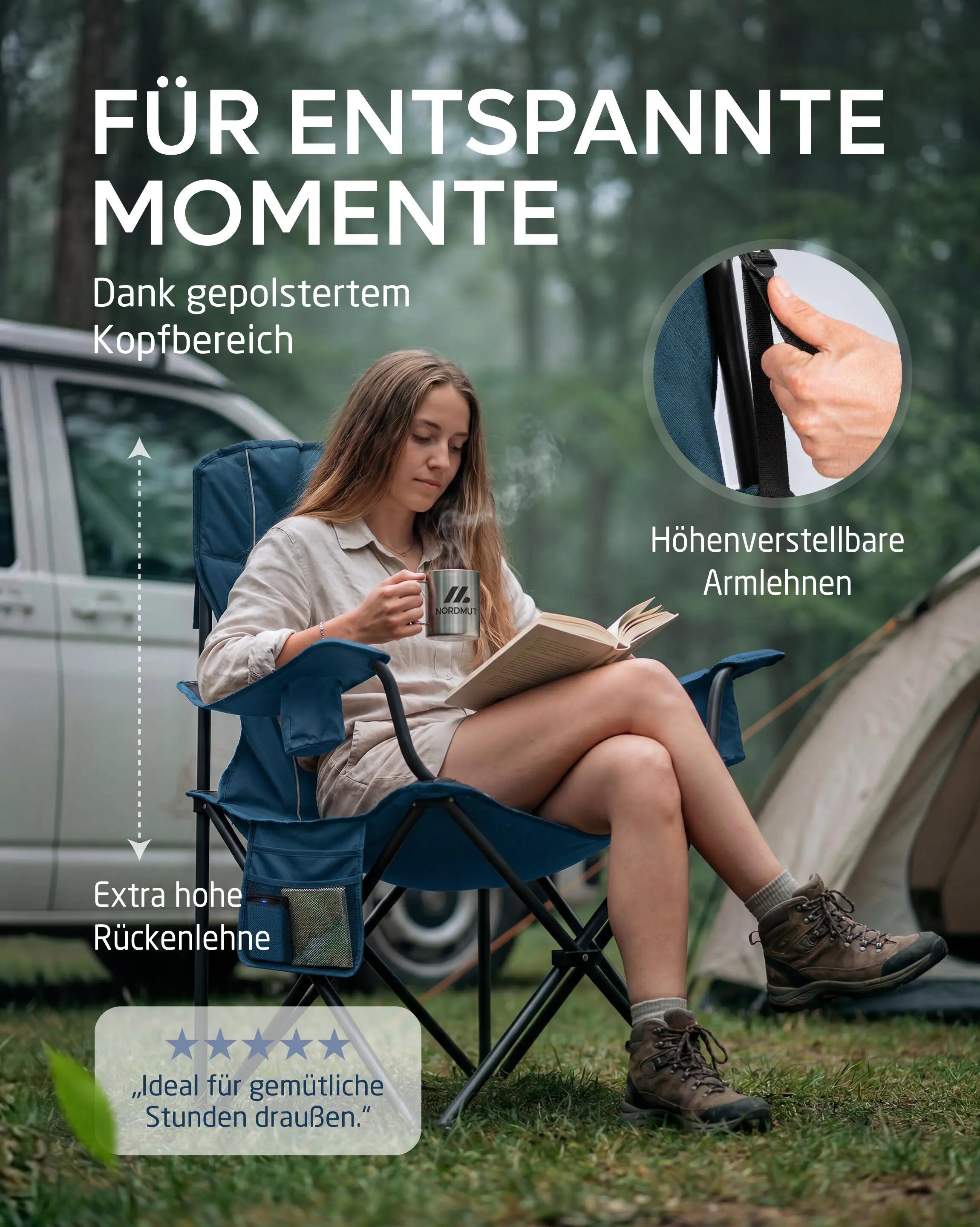 Campingstuhl - Klappstuhl, gepolstert, 2er-Set - Aavas 4/7