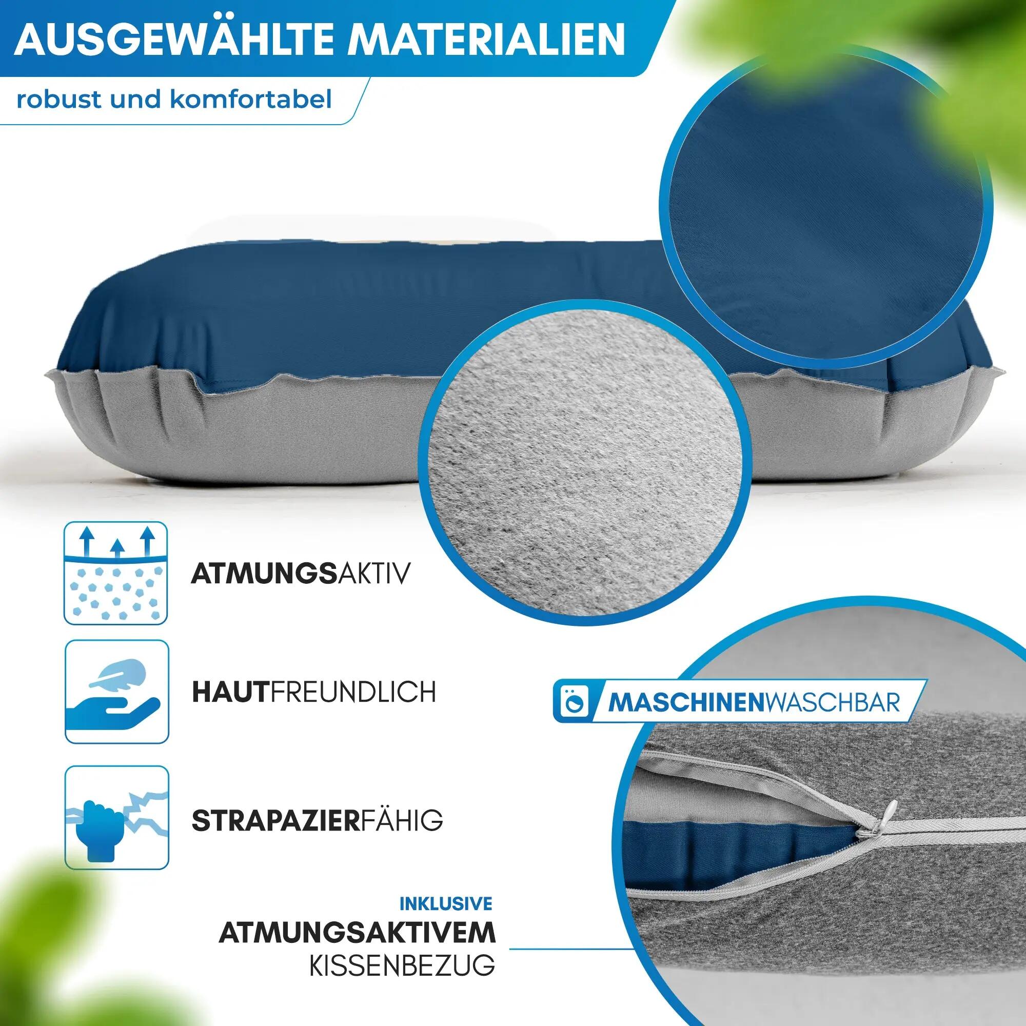 Camping-Reisekissen, aufblasbar, ultraleicht, Memory Foam, Rago 2/7