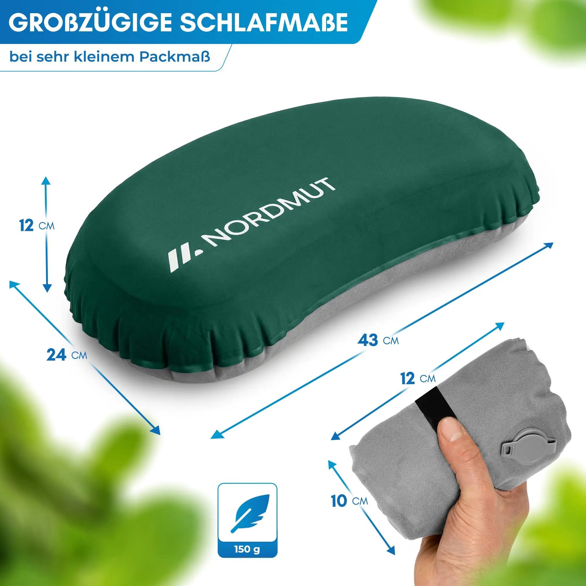 Camping-Reisekissen, aufblasbar, ultraleicht, memory foam, Rago 2/7