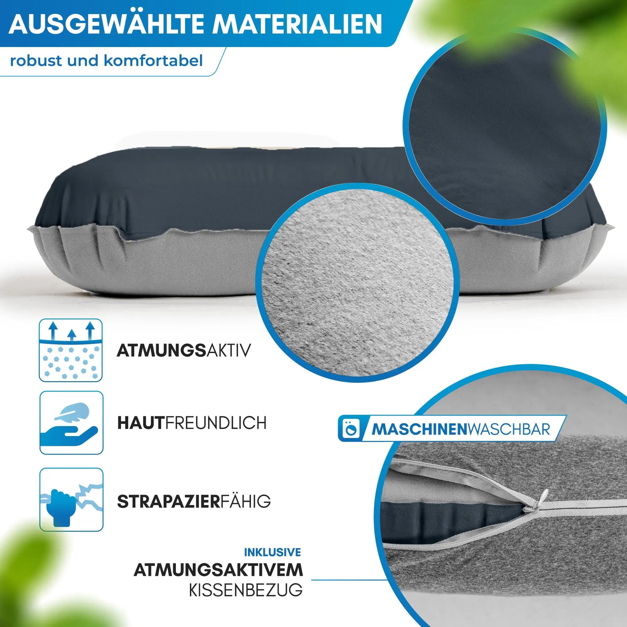 Camping-Reisekissen - aufblasbar, ultraleicht, Memory-Foam, Rago 3/7
