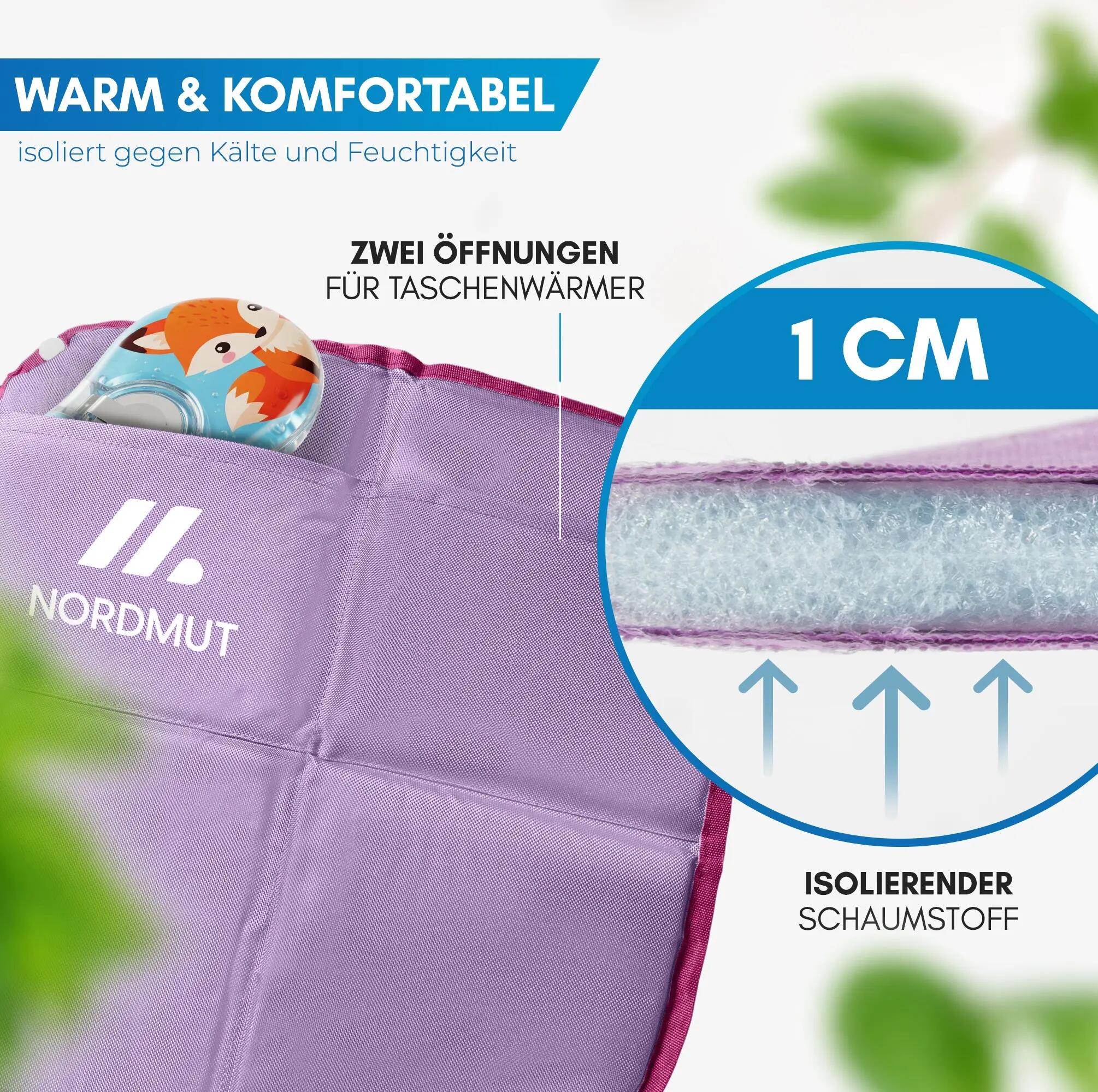 Kinder Sitzkissen faltbar wasserabweisend 35 x 35 cm mit Karabiner Ylläs 3/7