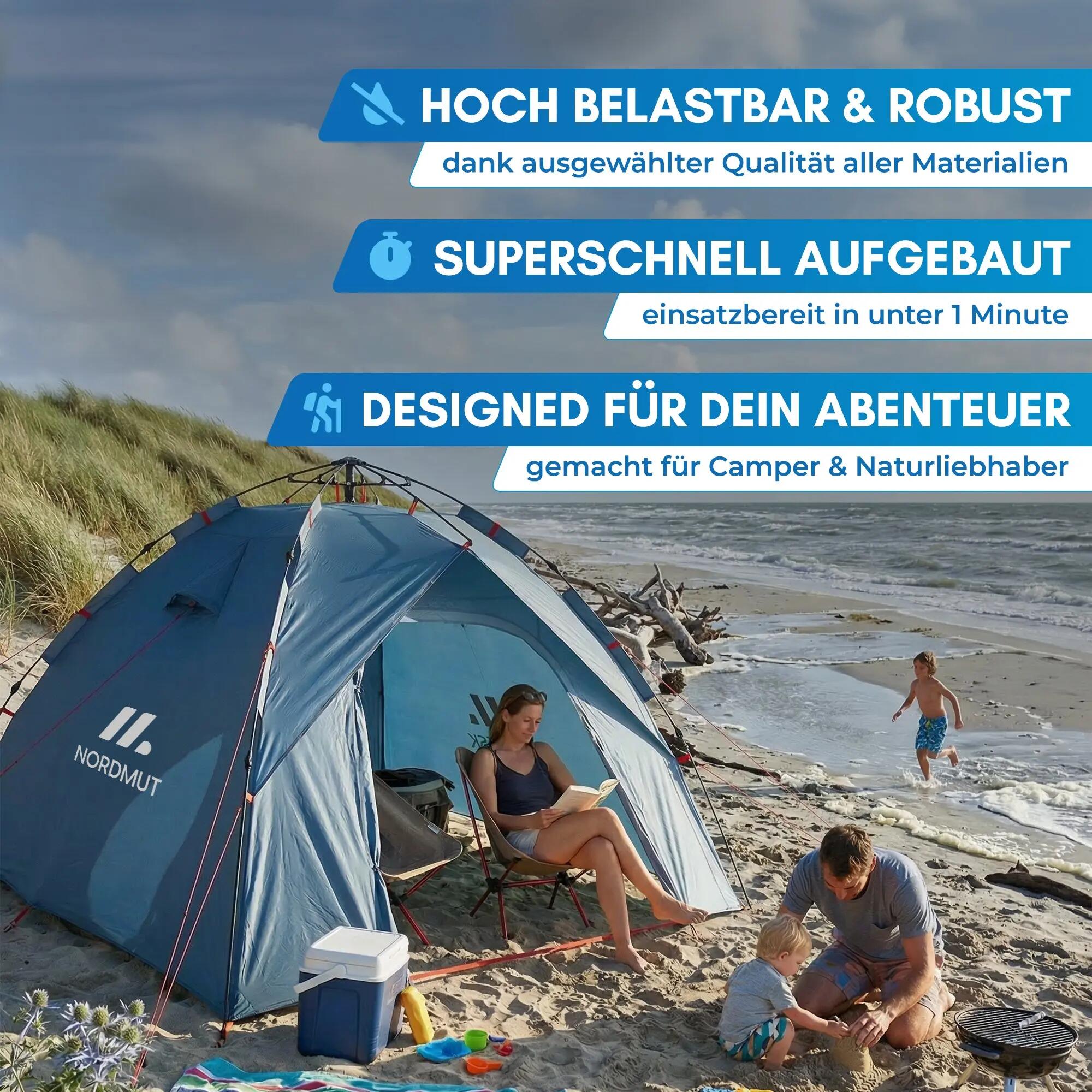 Camping-Wurfzelt für 2 bis 4 Personen, Pop-up, wasserdicht, Tikaa 8/8