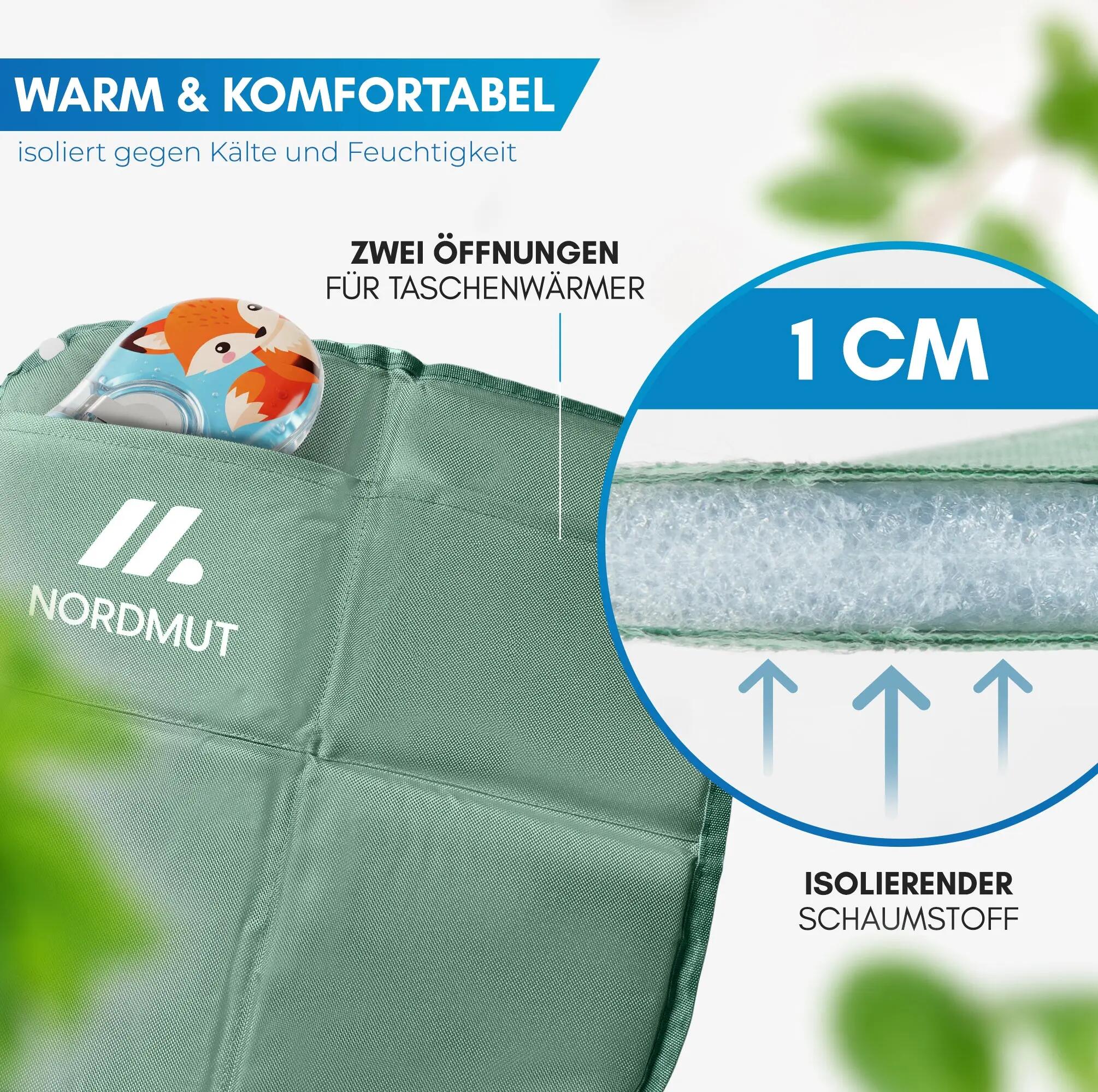 Kinder Sitzkissen faltbar wasserabweisend 35 x 35 cm mit Karabiner Ylläs 3/7