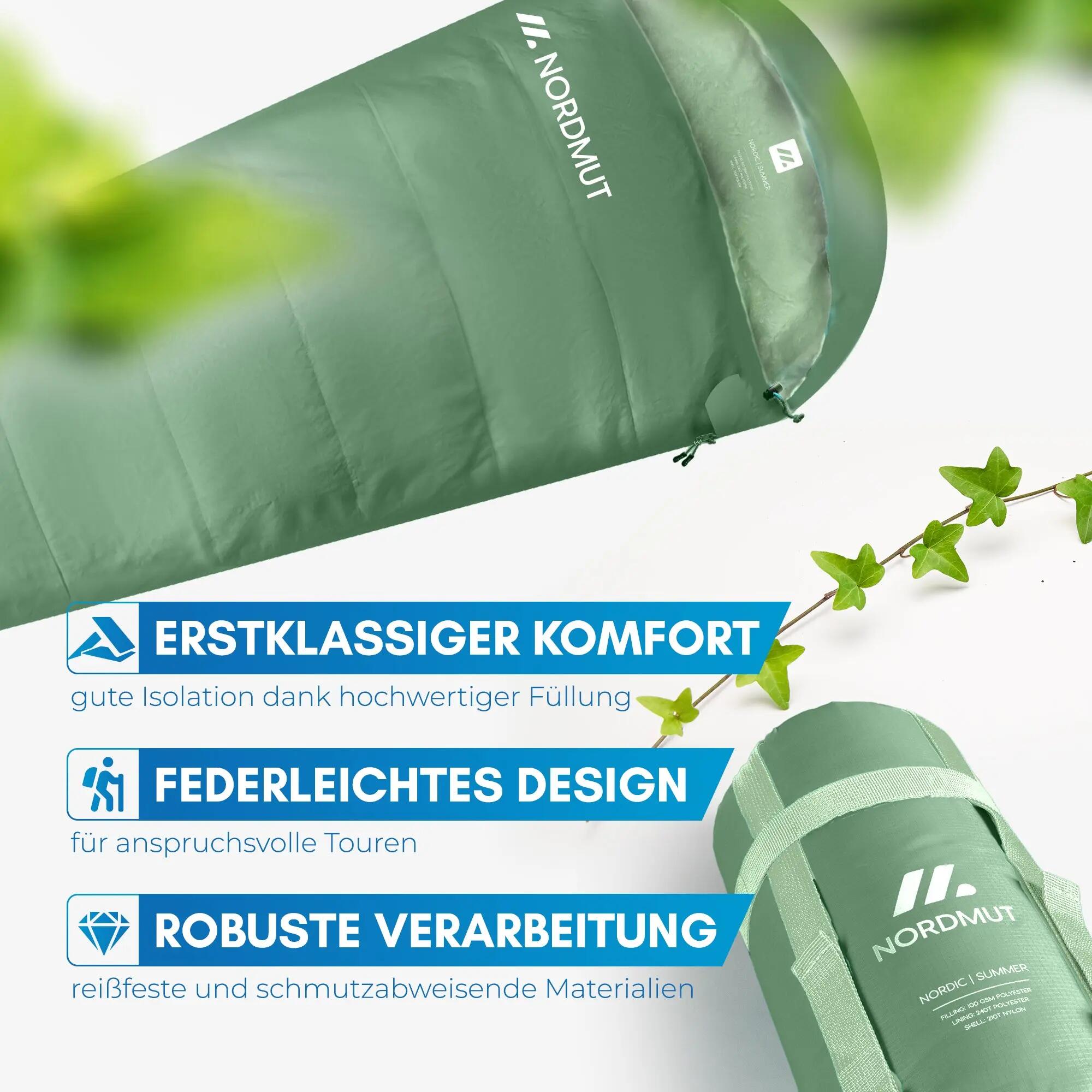Camping - sommerschlafsack - ultraleicht, 900 g, 20 °c - askja 6/6