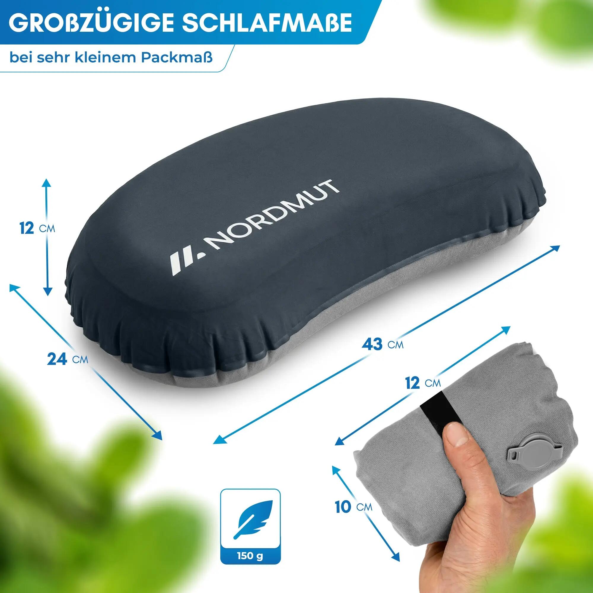 Camping-Reisekissen - aufblasbar, ultraleicht, Memory-Foam, Rago 2/7