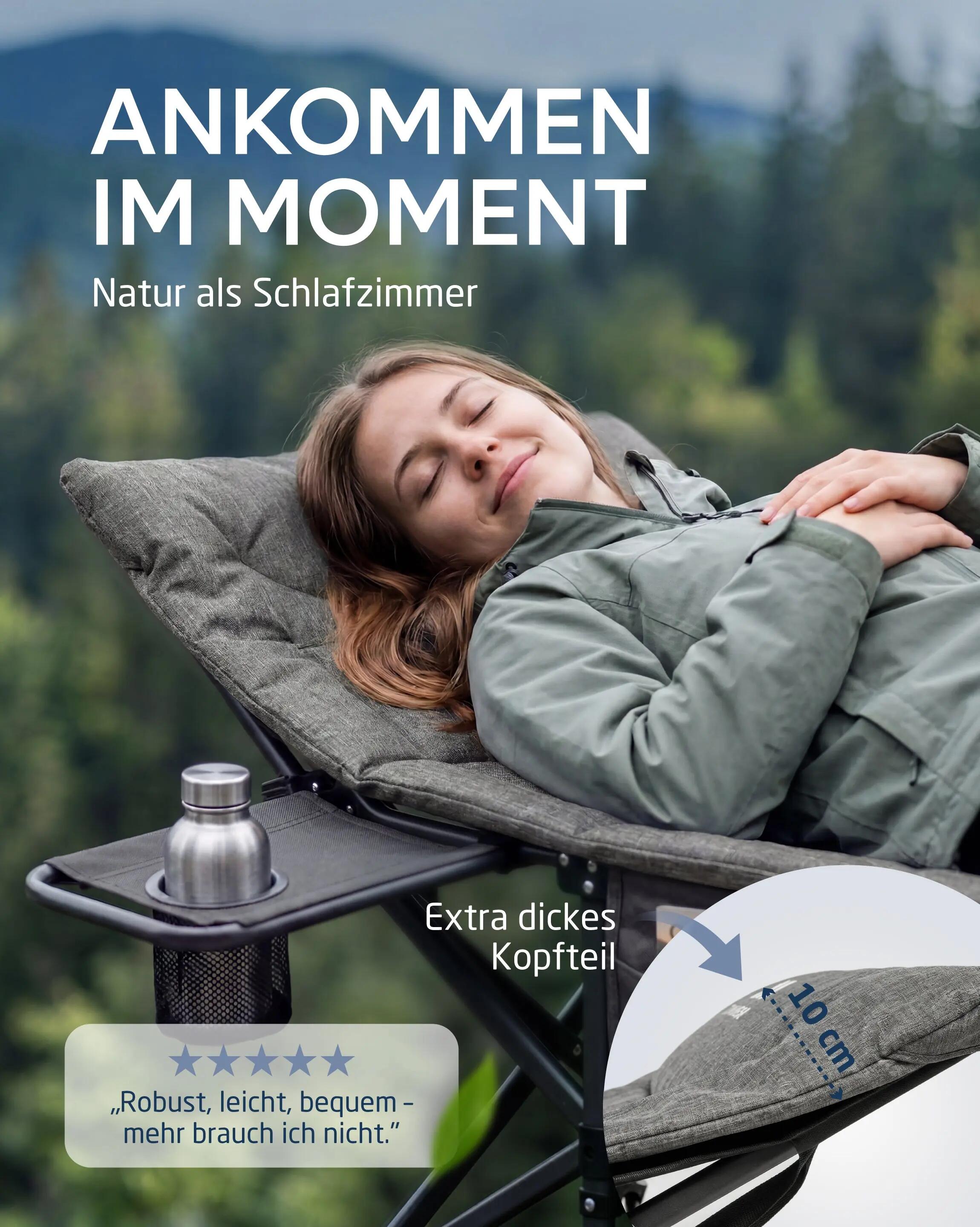 Camping Feldbett klappbar mit Matratzenauflage 190 x 70 cm bis 200 kg Kebne 4/7