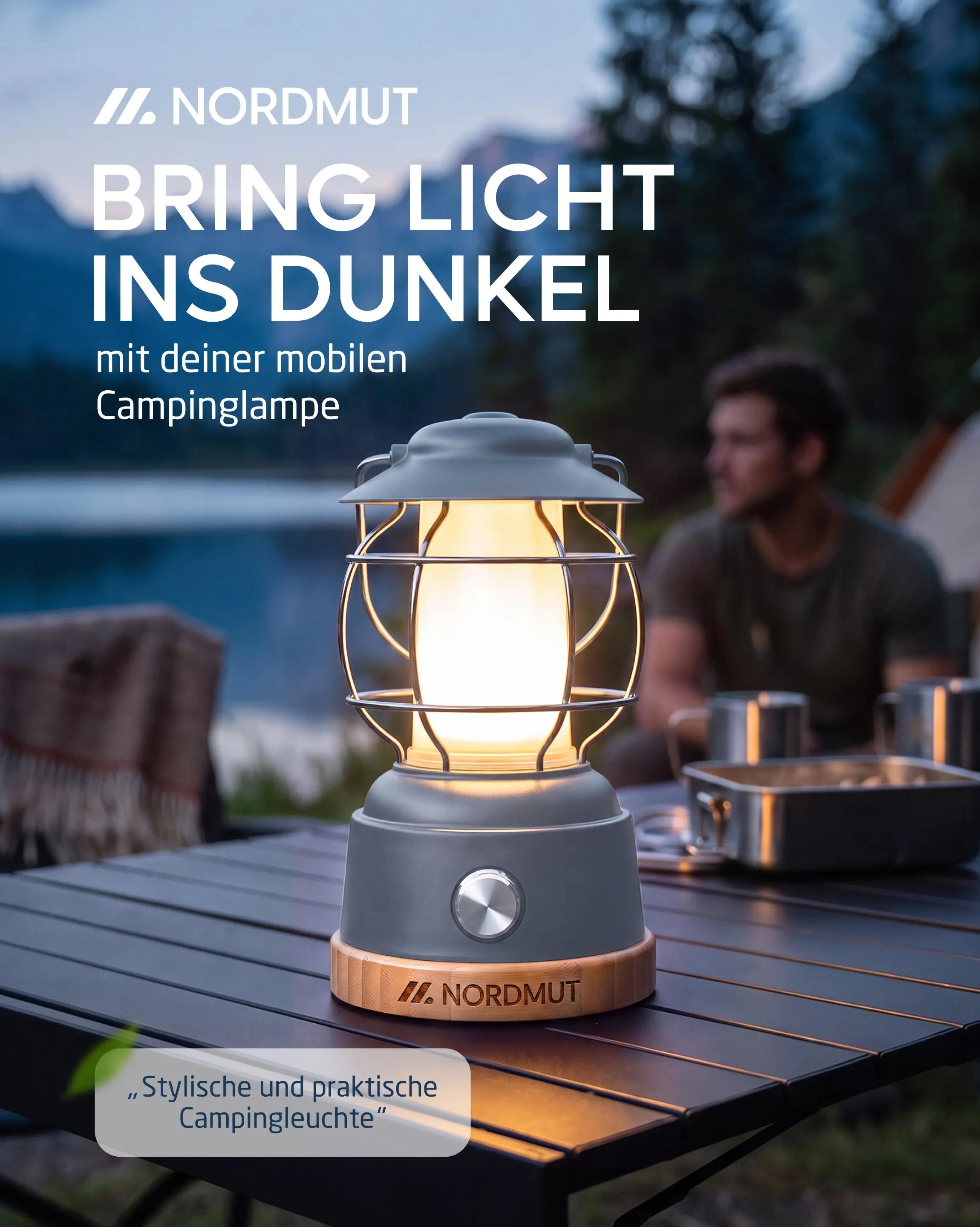 Campinglampe led, akku 5200 mah, dimmbar, 450 lumen, ipx4, esja 2/7