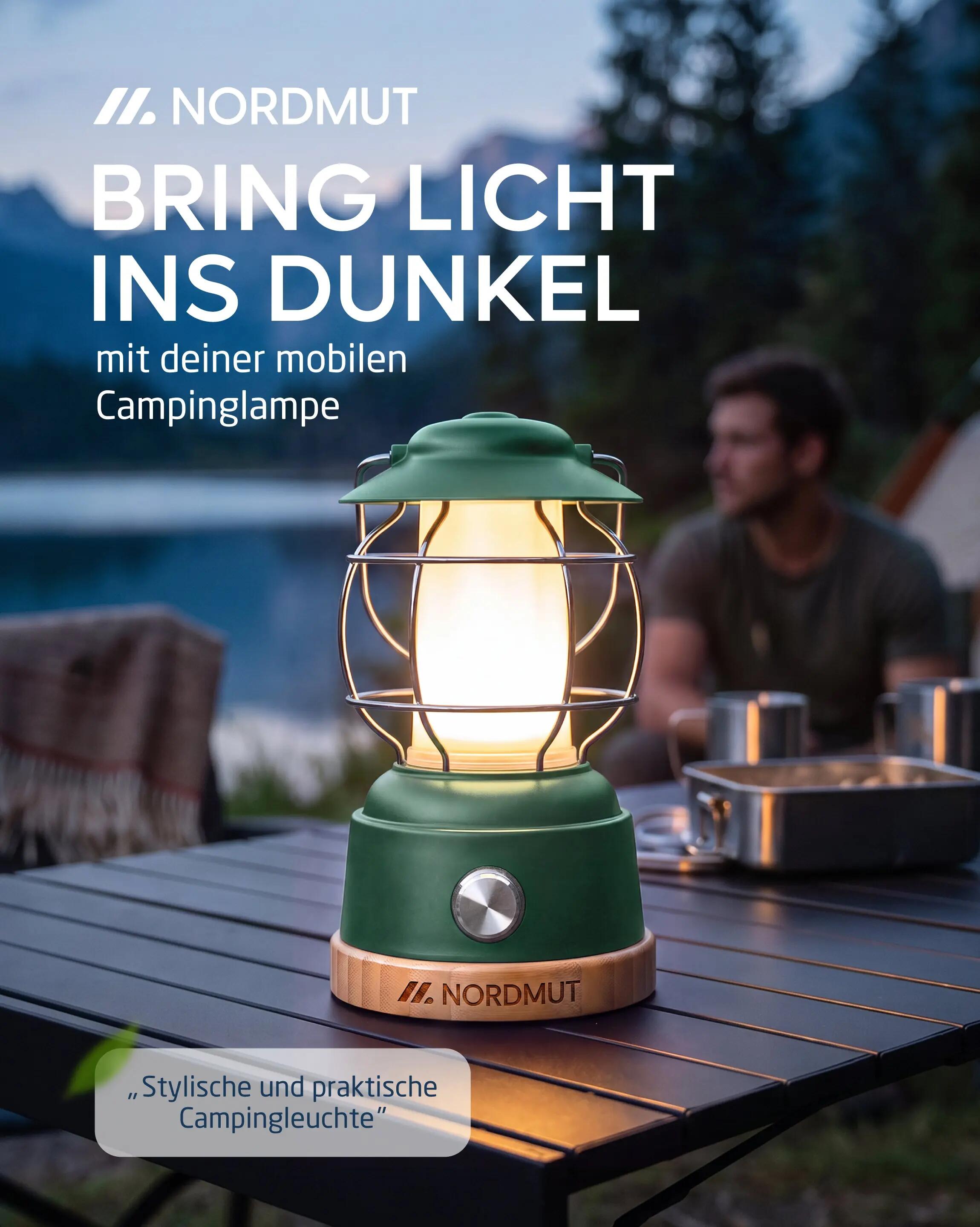 Campinglampe - led-akku, dimmbar, powerbank, 450 lumen - esja 2/7