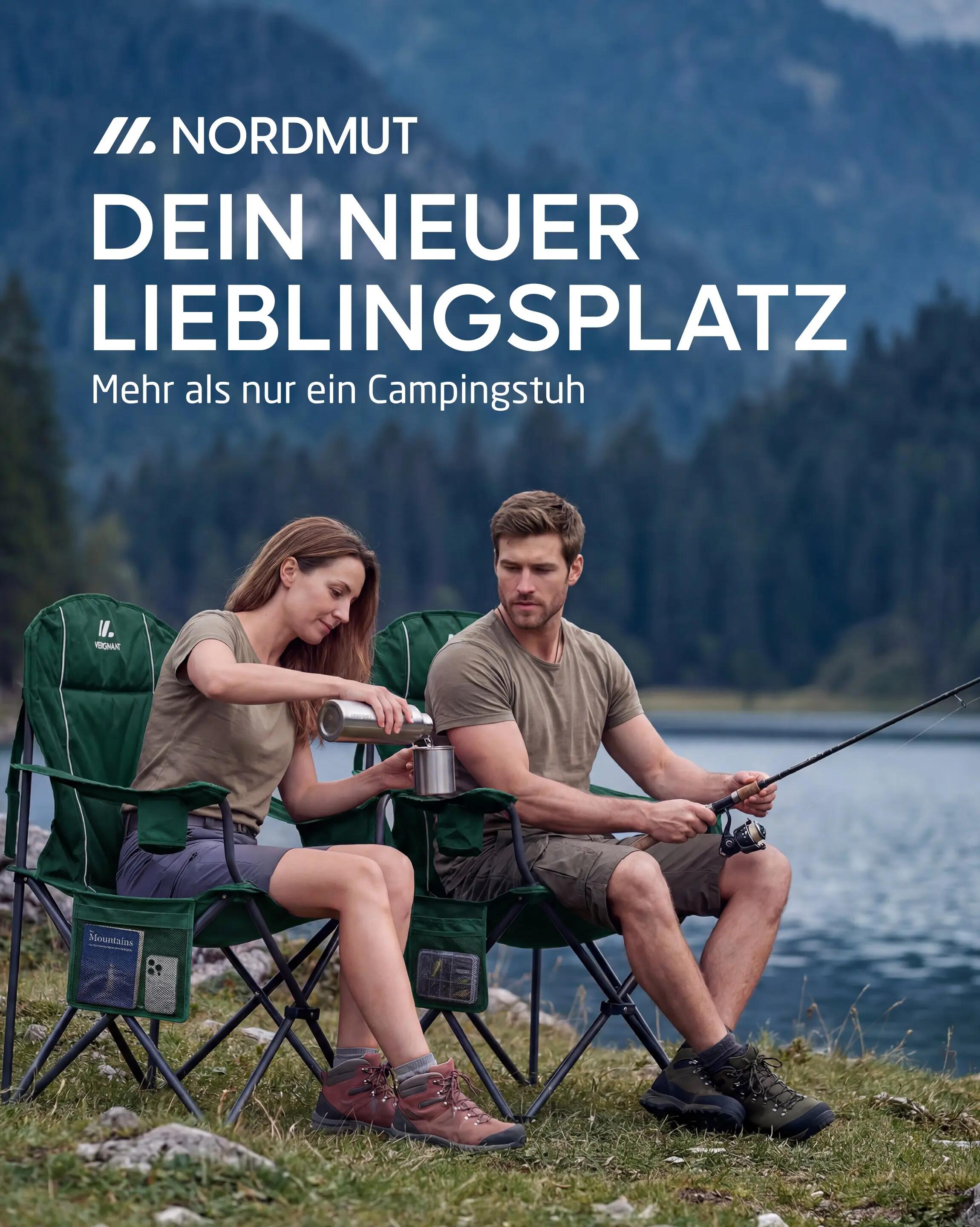 Campingstuhl - klappbar, gepolstert, 2er-Set, bis 200 kg, Aavas 2/7