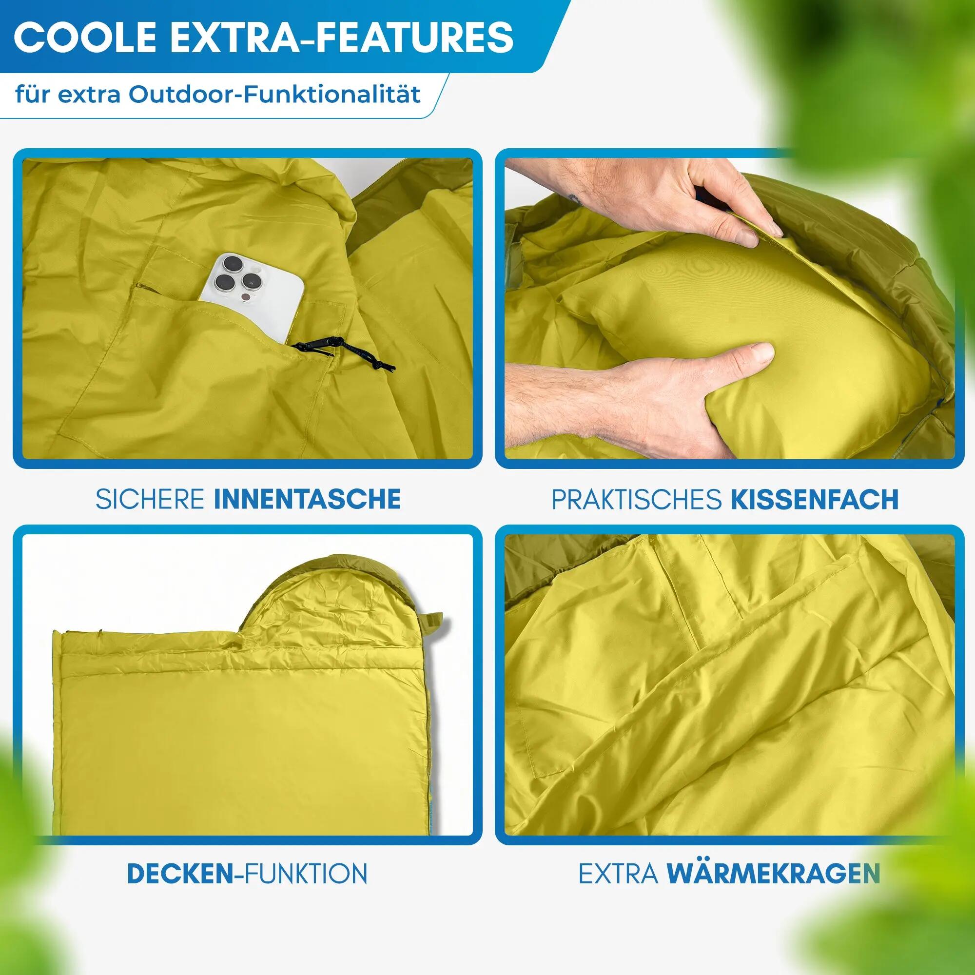 Camping - Deckenschlafsack - 3 jahreszeiten, leicht - Pihtso 7/8