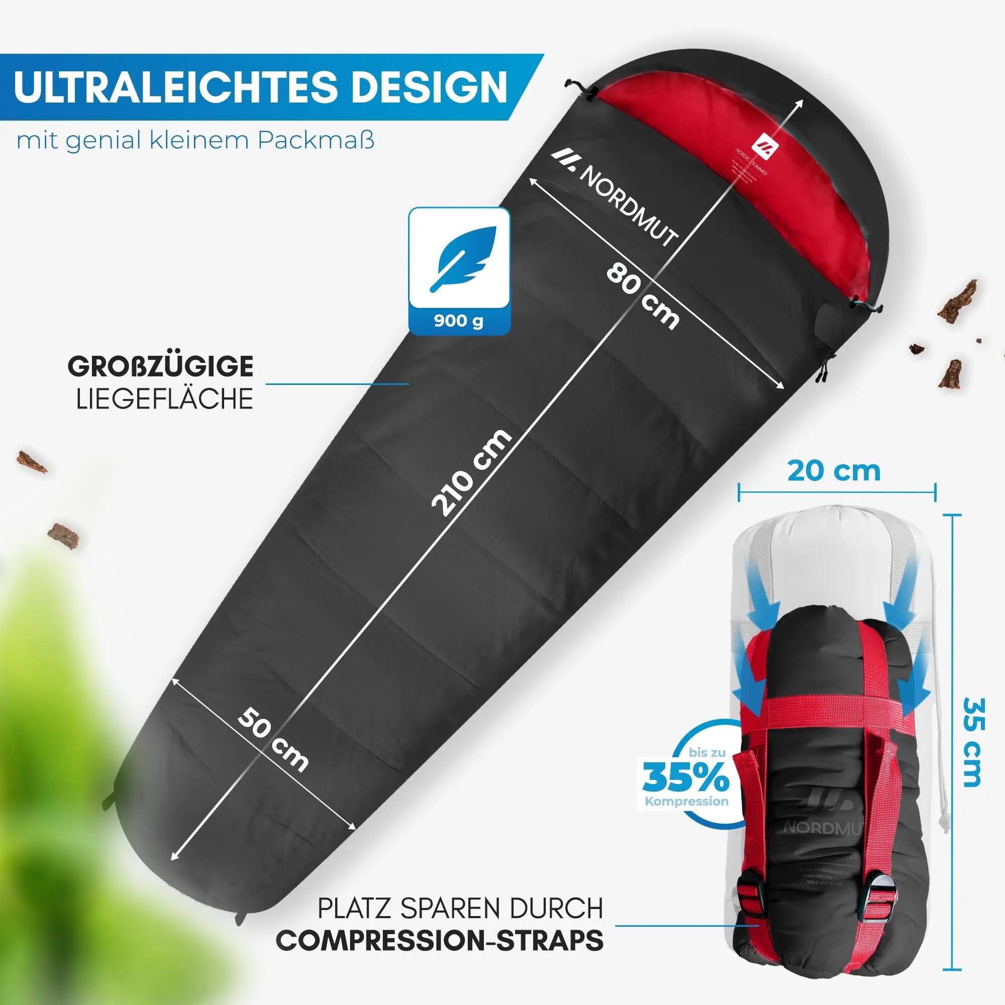 Camping - sommerschlafsack - ultraleicht, kompakt - Askja 5/6