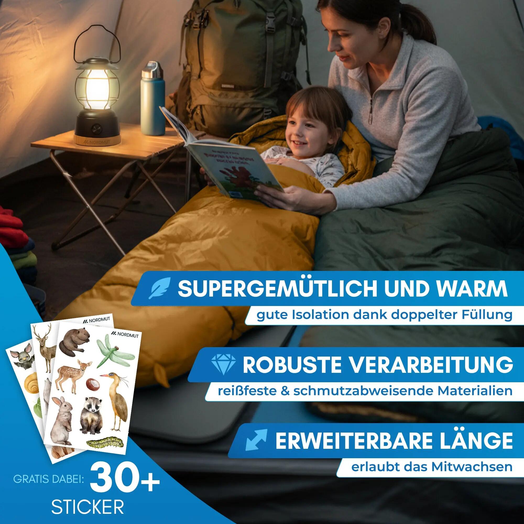 Kinder - camping - schlafsack, mitwachsend - bukke 8/8