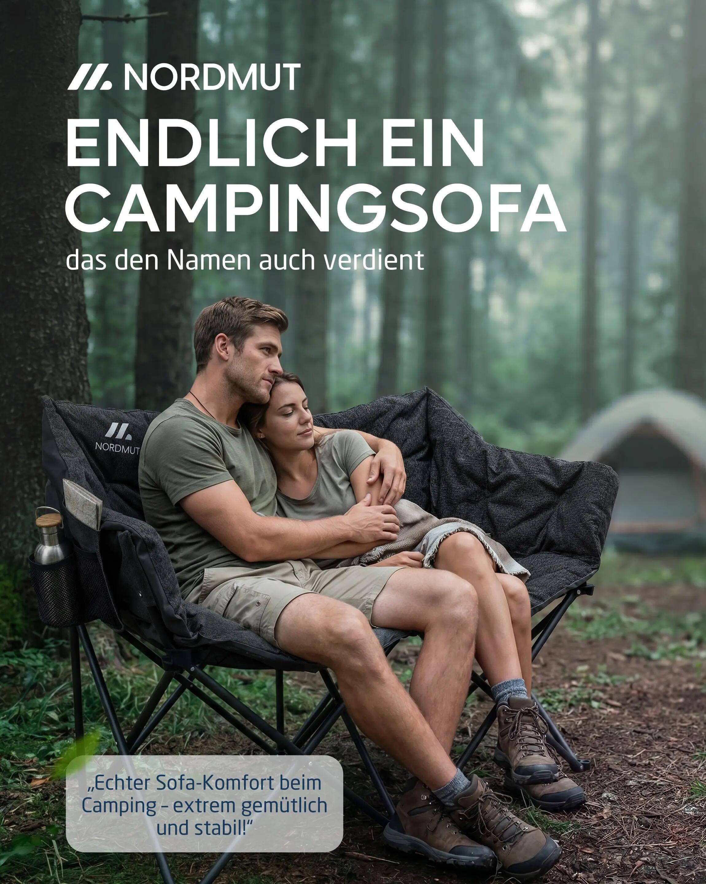Campingsofa für 2 personen - klappbar, gepolstert, Ejnar 2/7
