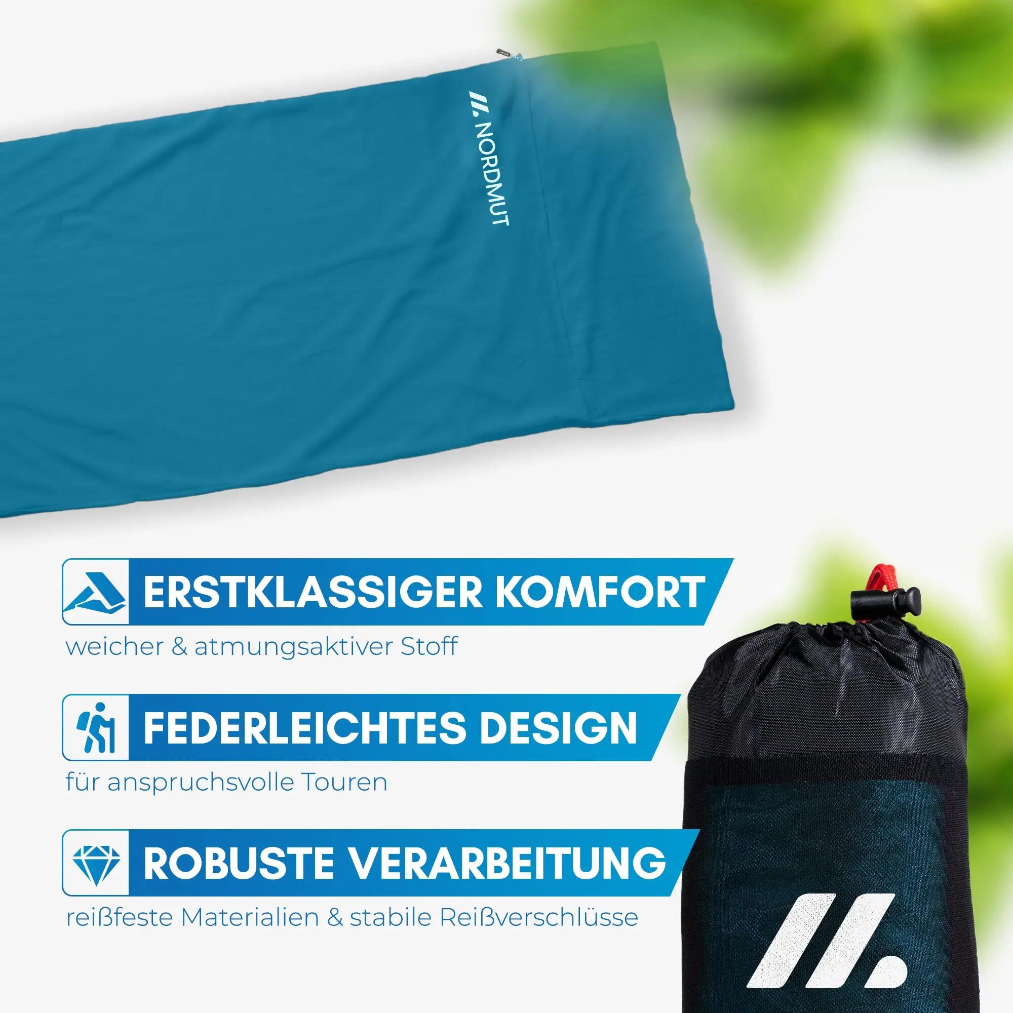 Hüttenschlafsack - Baumwolle, leicht, Nijak 6/7