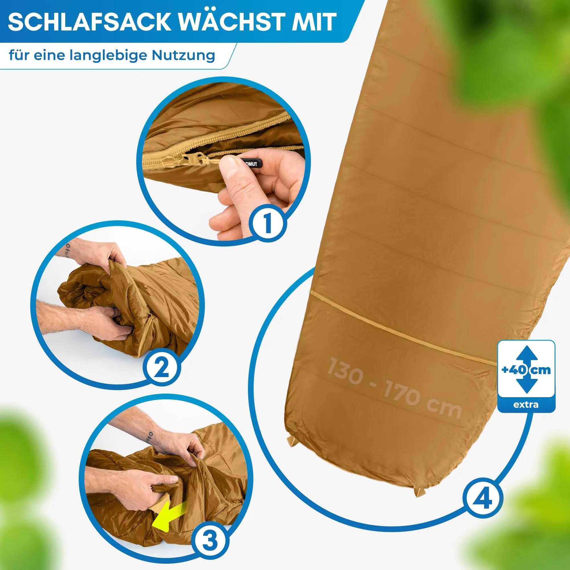 Kinder - camping - schlafsack, mitwachsend - bukke 6/8