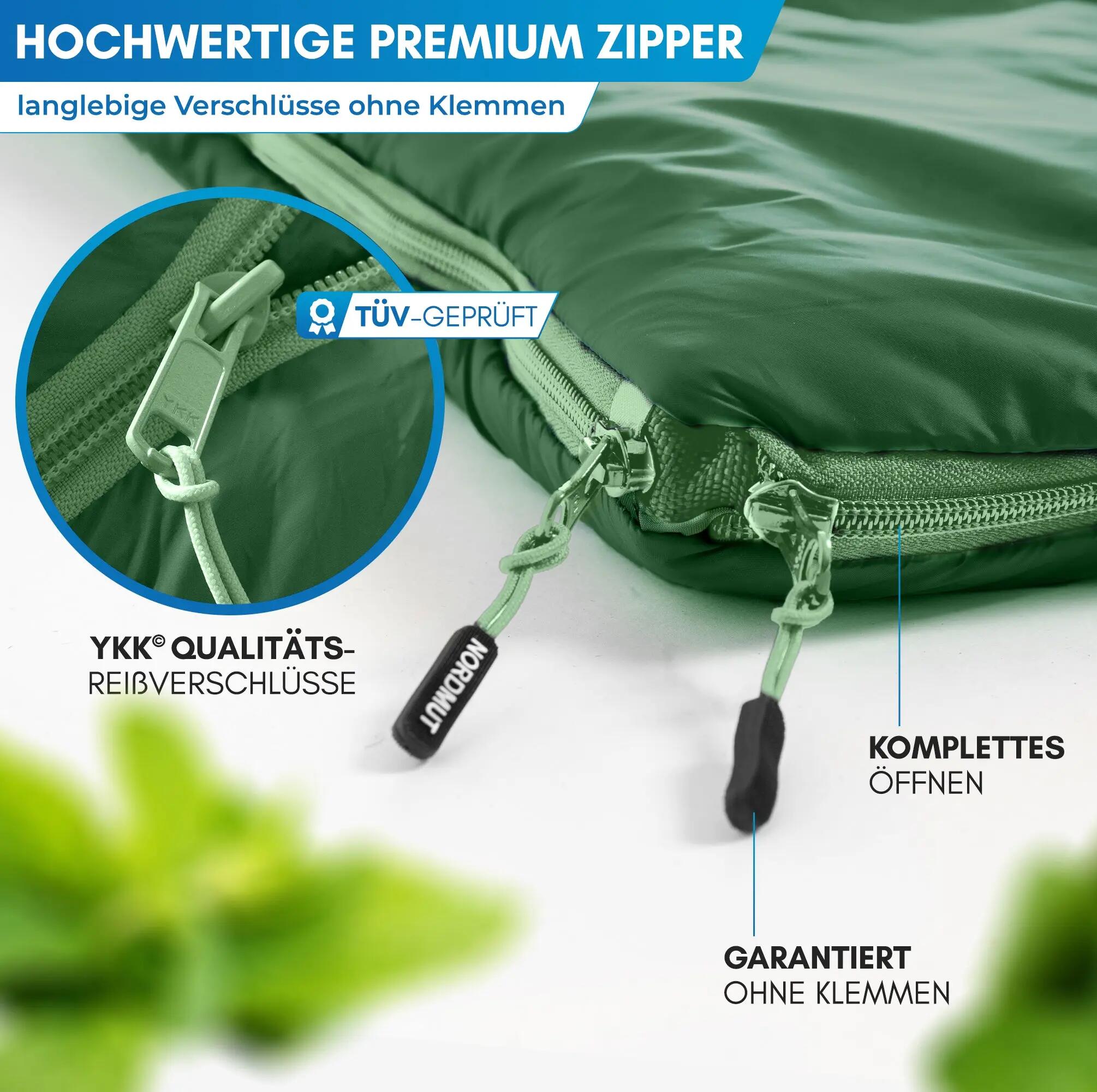Camping-Doppelschlafsack für zwei - teilbar, 3 jahreszeiten, otra 4/8