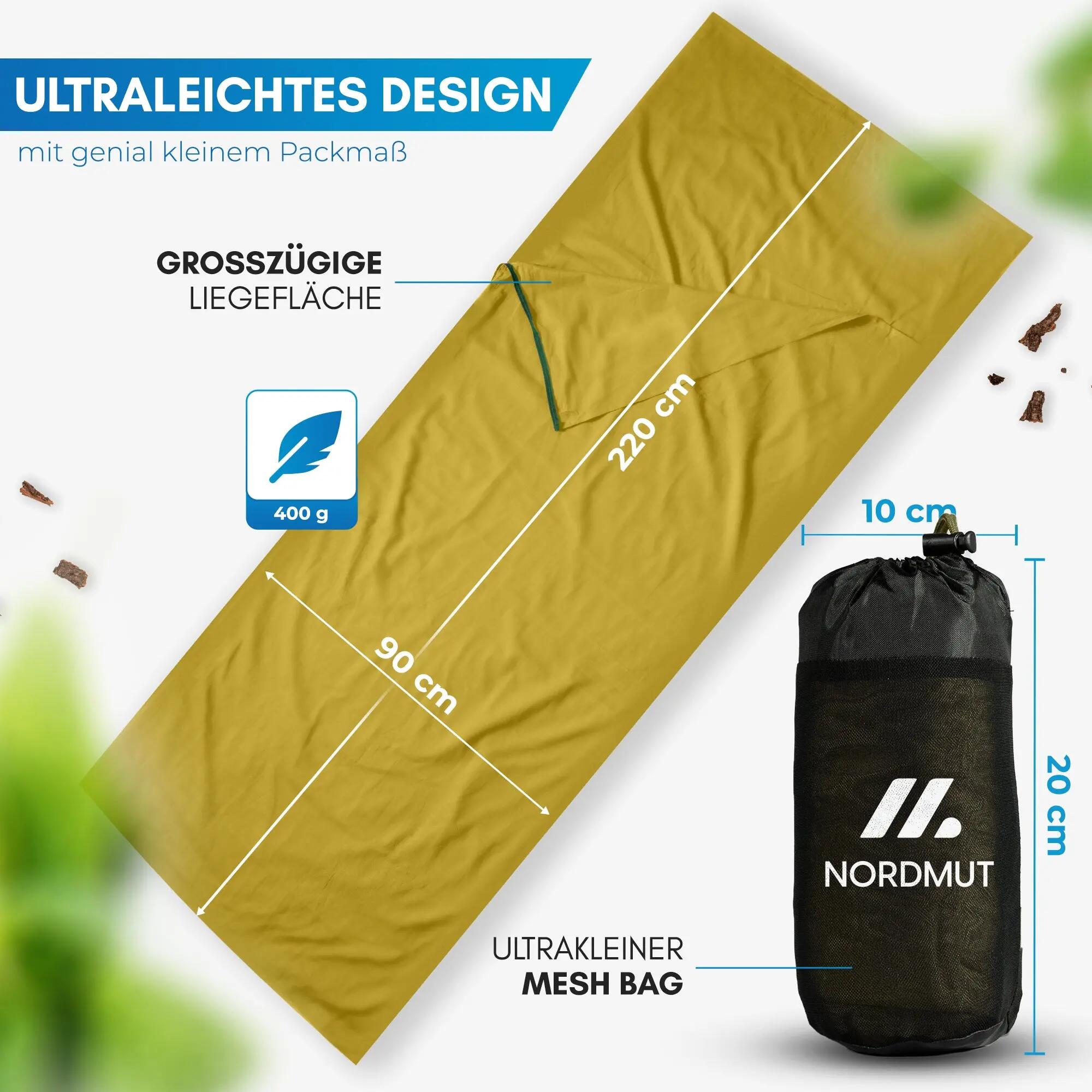 Hüttenschlafsack aus baumwolle - leichtes inlett - nijak 5/7