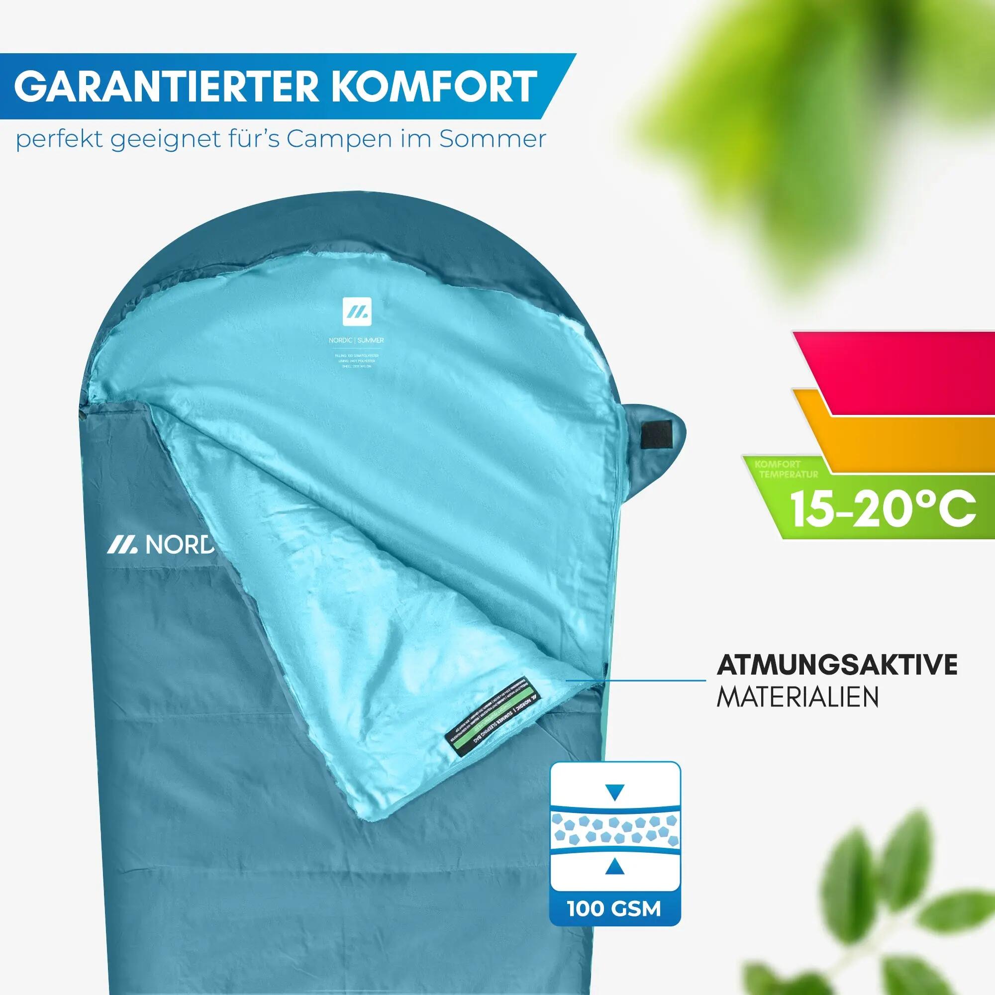 Sommerschlafsack - ultraleicht, mit kapuze - Askja 3/6