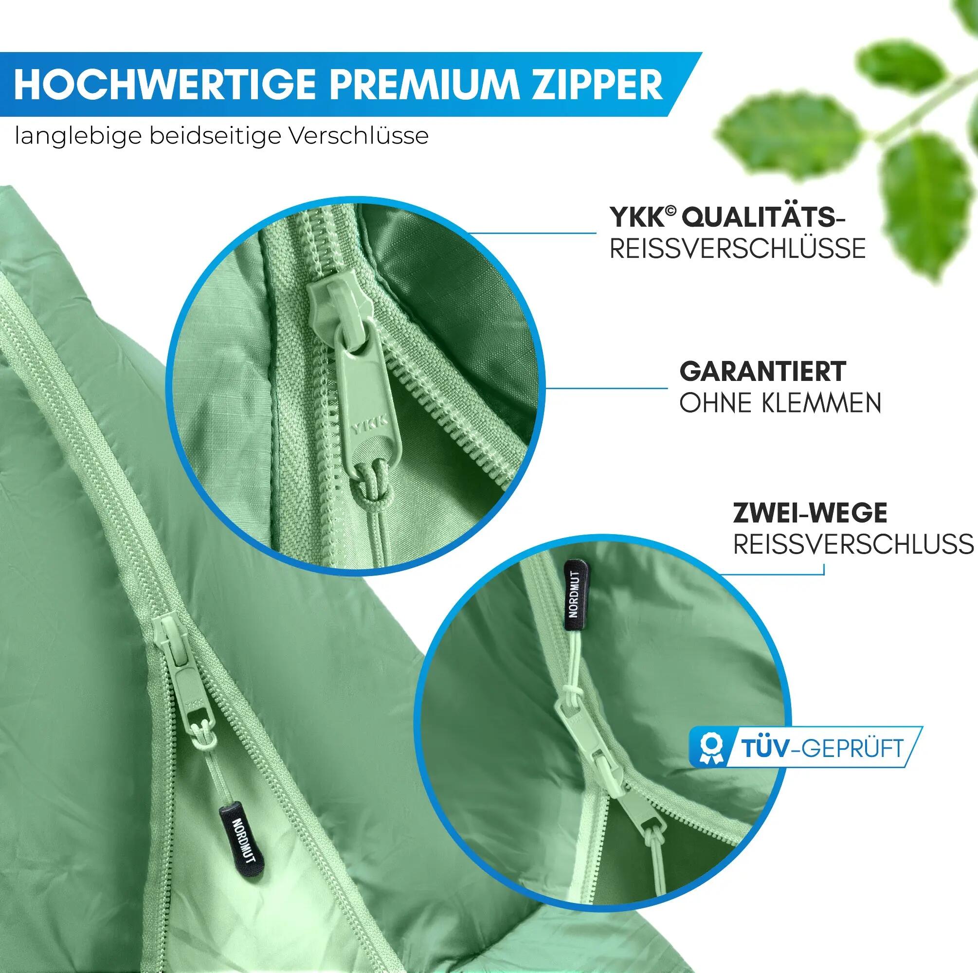 Camping Winterschlafsack Mumie bis -10 °C 216 x 80 cm wasserabweisend Ajunn 4/7