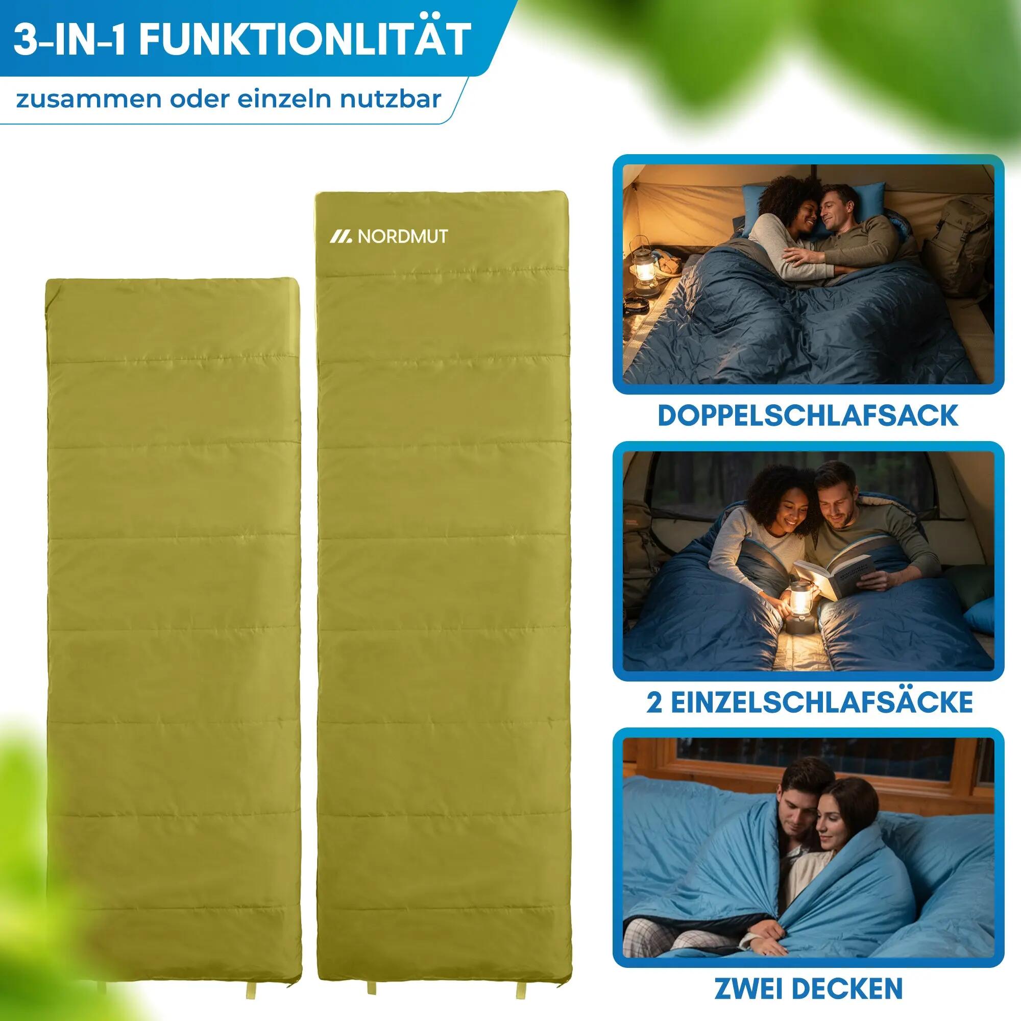 Doppelschlafsack für zwei - 3 jahreszeiten - teilbar - otra 6/7