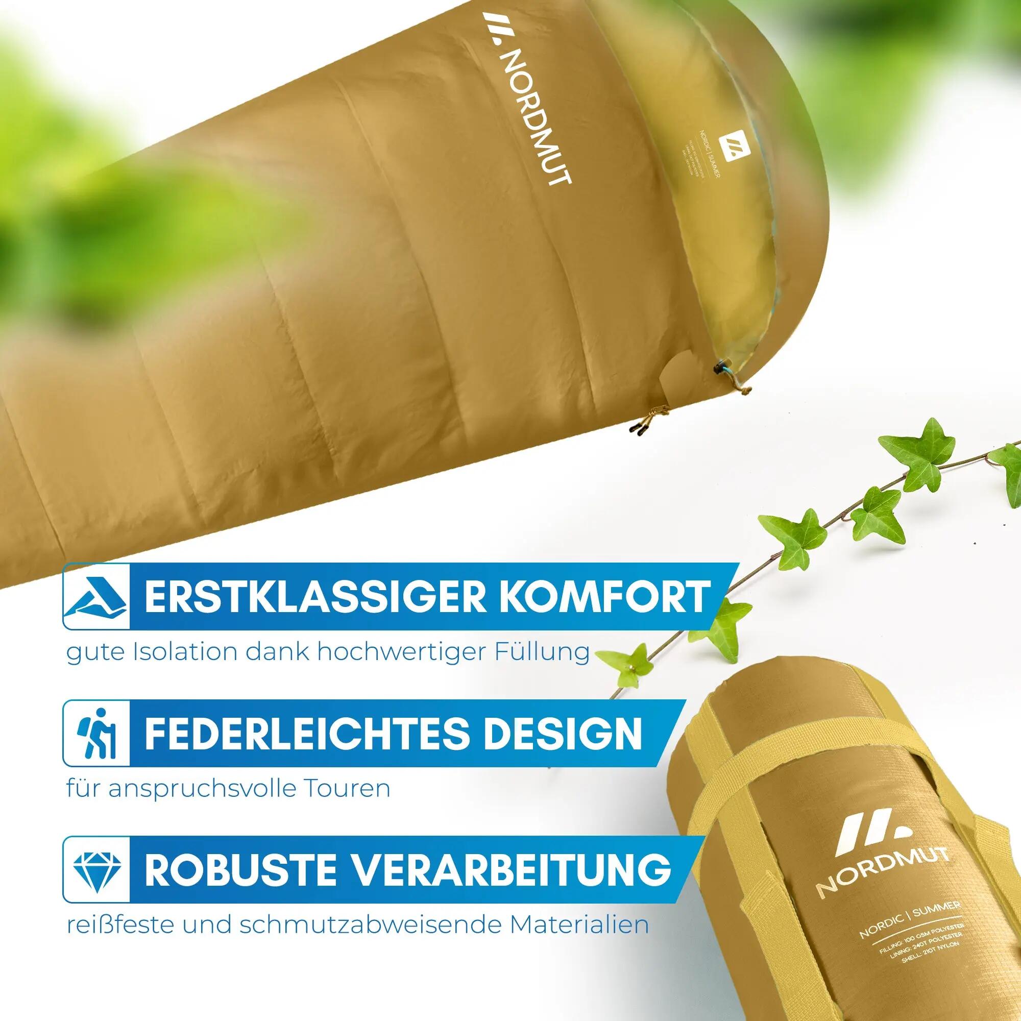 Camping - sommerschlafsack - ultraleicht, 900 g, 20 °c - askja 6/6