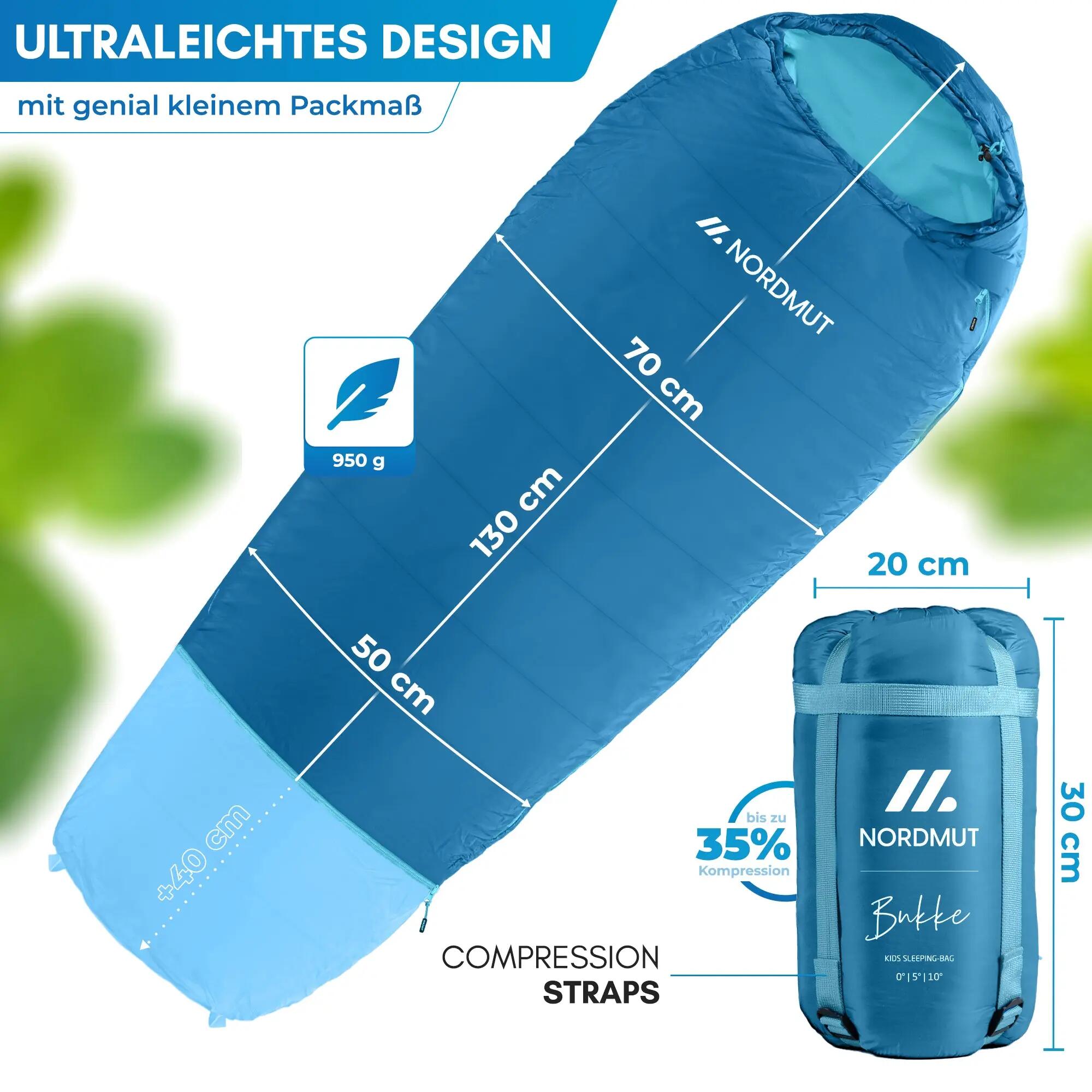 Kinder - camping-schlafsack - mitwachsend, 130 bis 170 cm - bukke 5/8